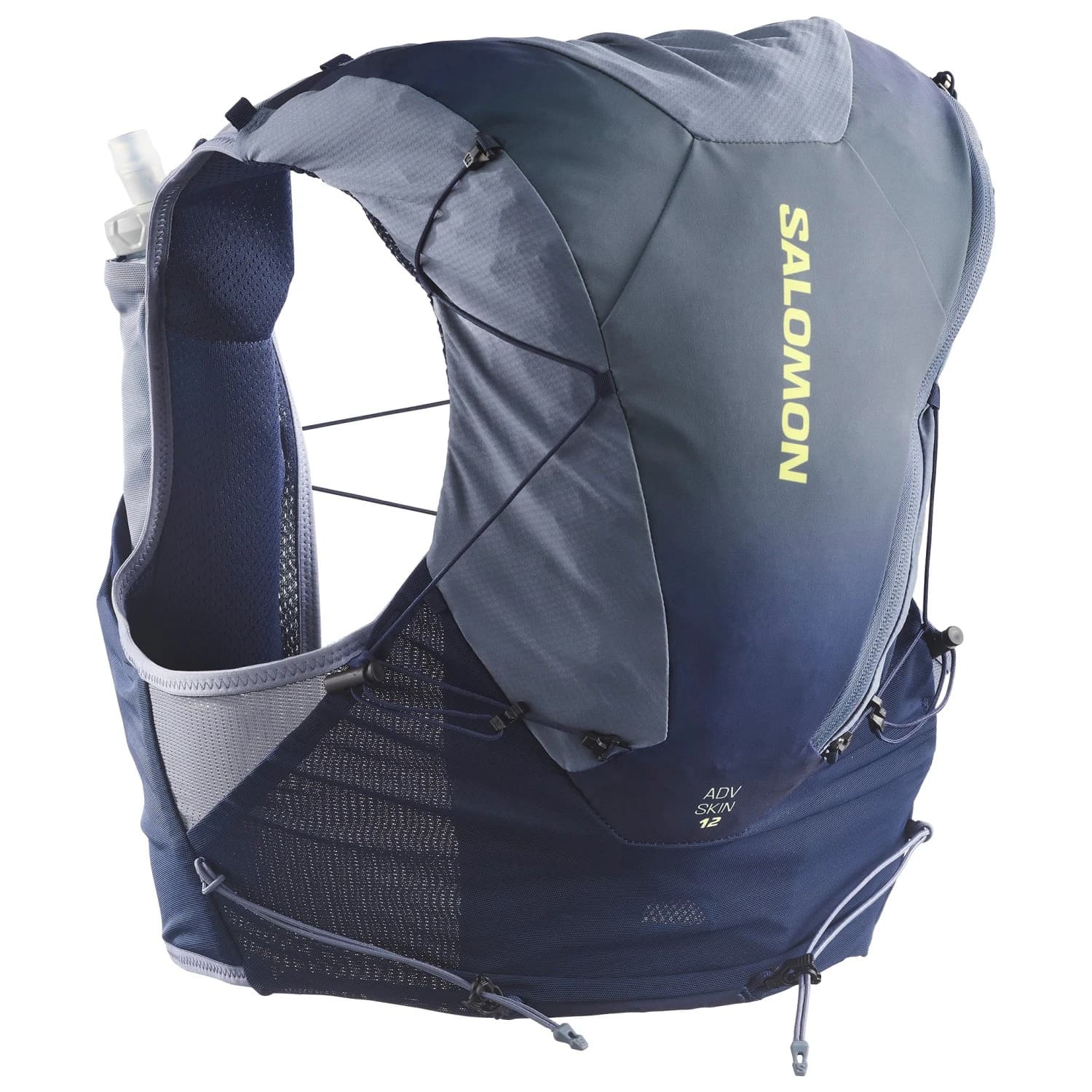 Раница за трейл бягане Salomon ADV Skin 12 Gradient Trail running backpack - Maritime Blue / Grisaille / Sunny Lime