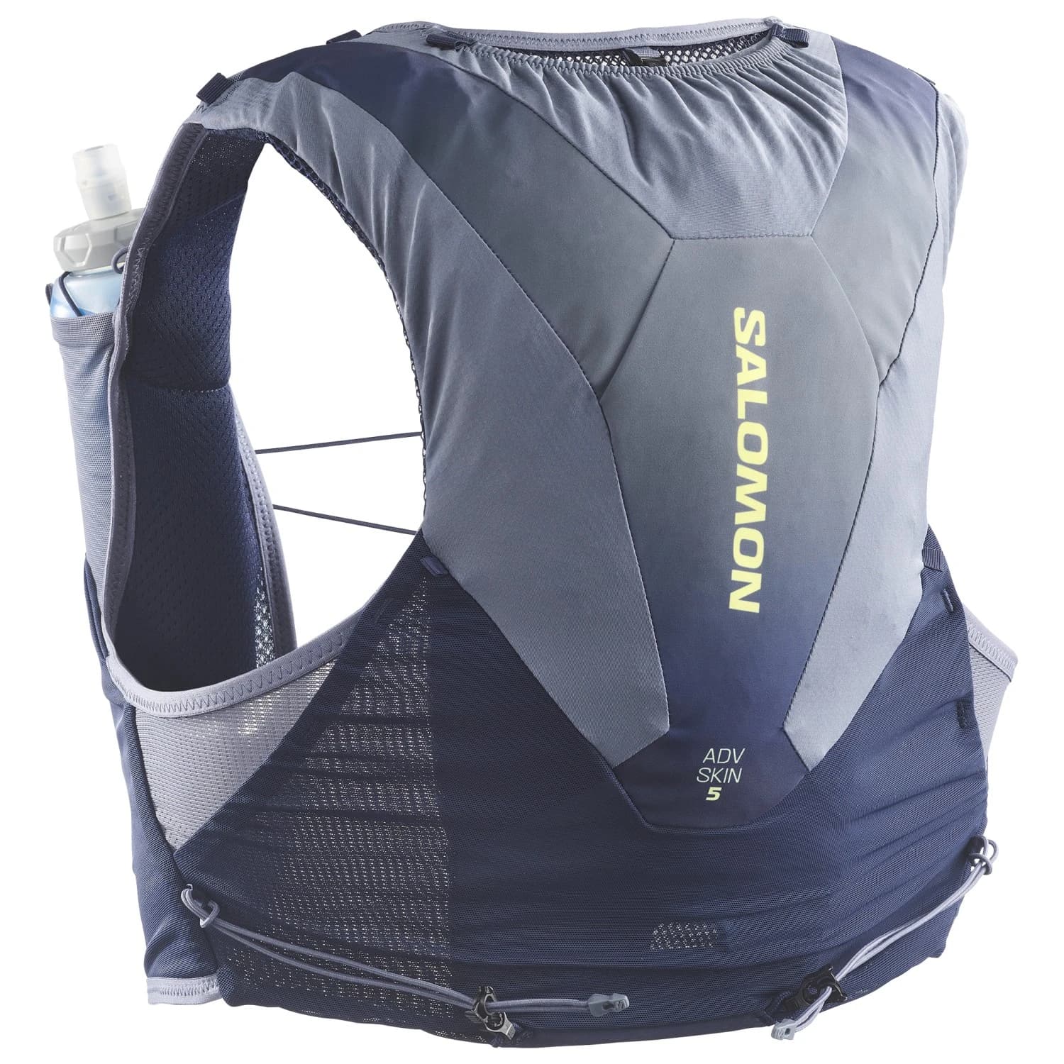 Раница за трейл бягане Salomon ADV Skin 5 Gradient Trail running backpack - Maritime Blue / Grisaille / Sunny Lime
