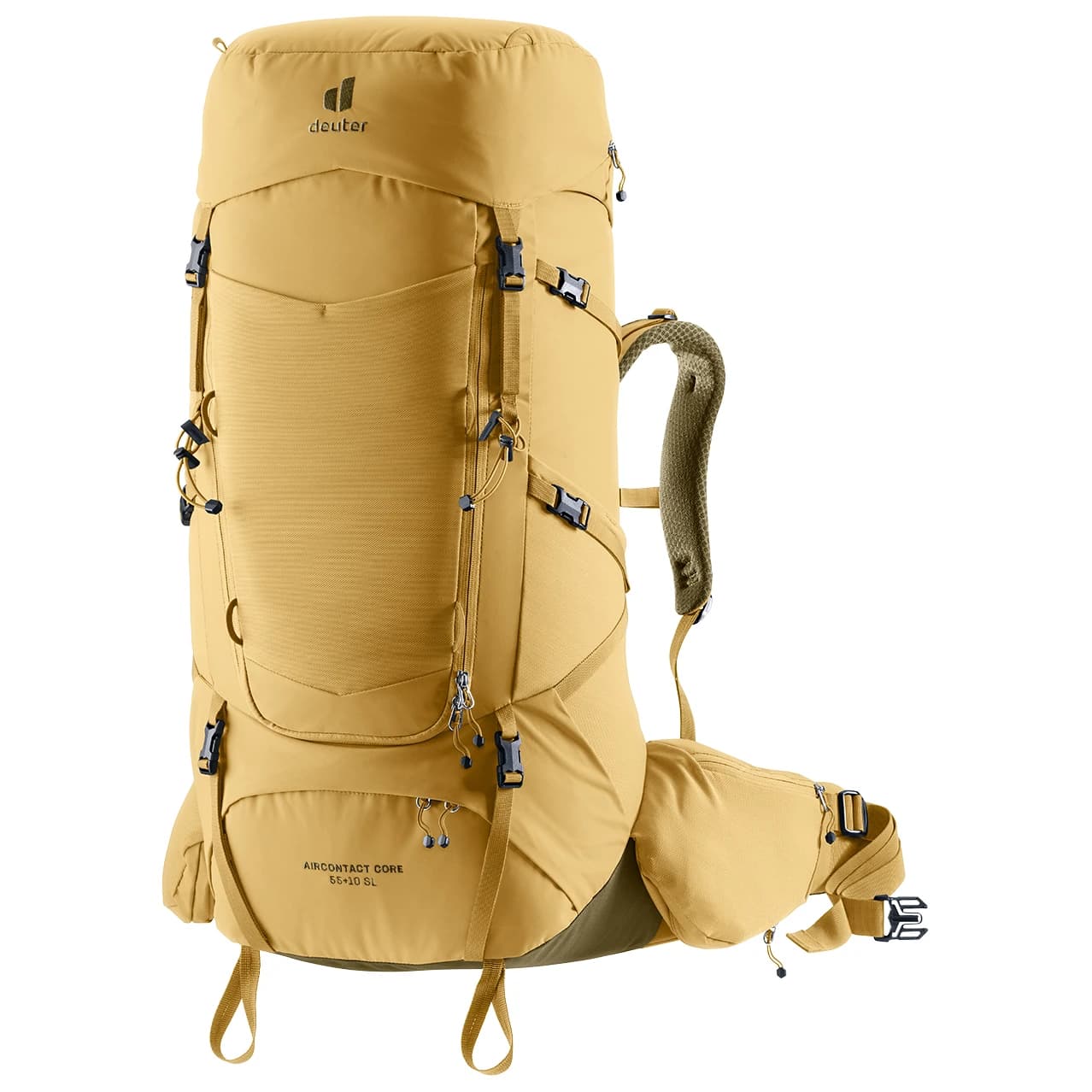 Дамска трекинг раница Deuter Women's Aircontact Core SL 55+10 Walking backpack - Savanna / Nori