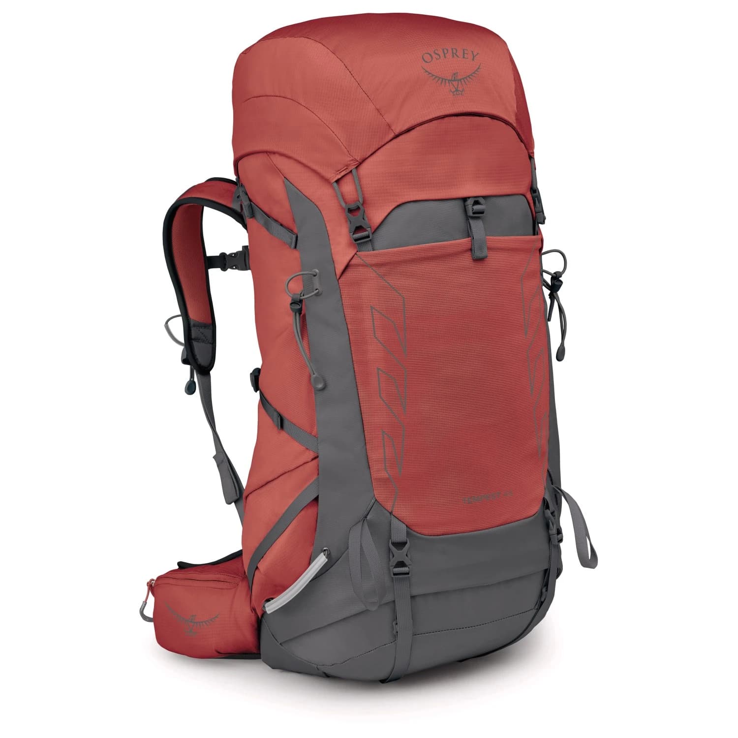 Дамска алпийска раница Osprey Women's Tempest 44 Walking backpack - Red Pampas / Coal Grey
