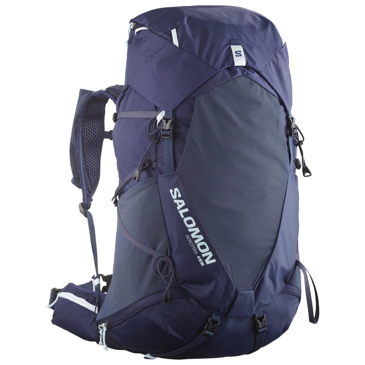 Дамска трекинг раница Salomon Women's Aerotrek 48 Walking backpack - Maritime Blue / Mood Indigo / Ballad Blue
