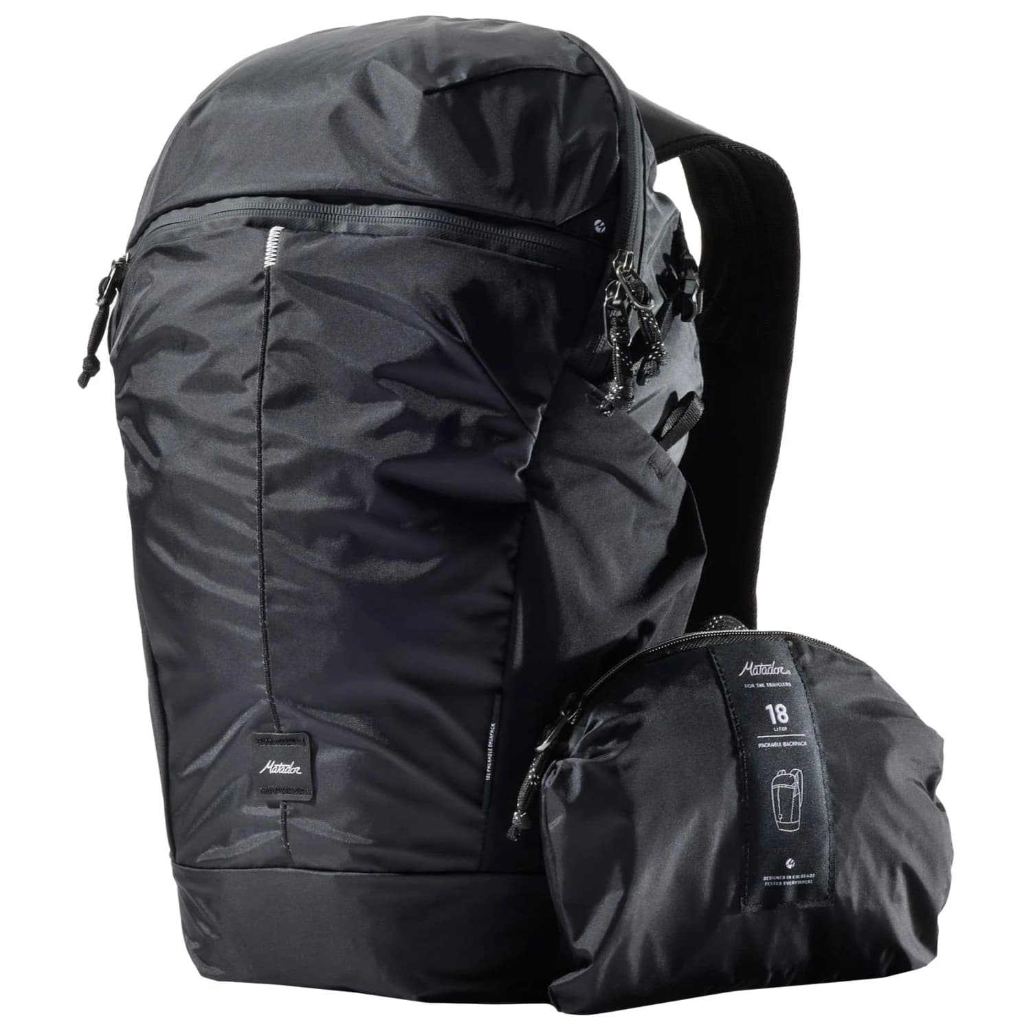 Дневна раница Matador Zipper Packable Backpack 18 Daypack - Black