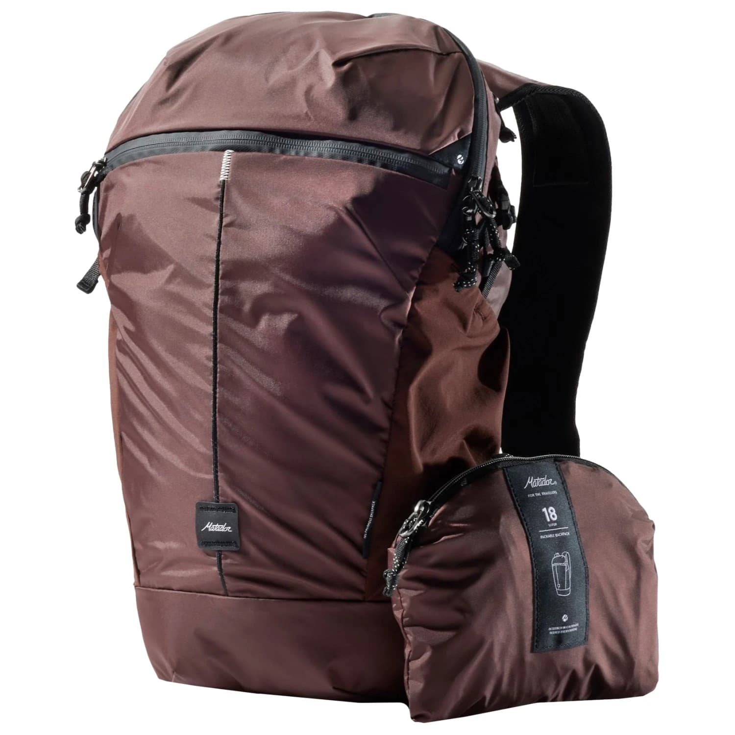 Дневна раница Matador Zipper Packable Backpack 18 Daypack - Garnet