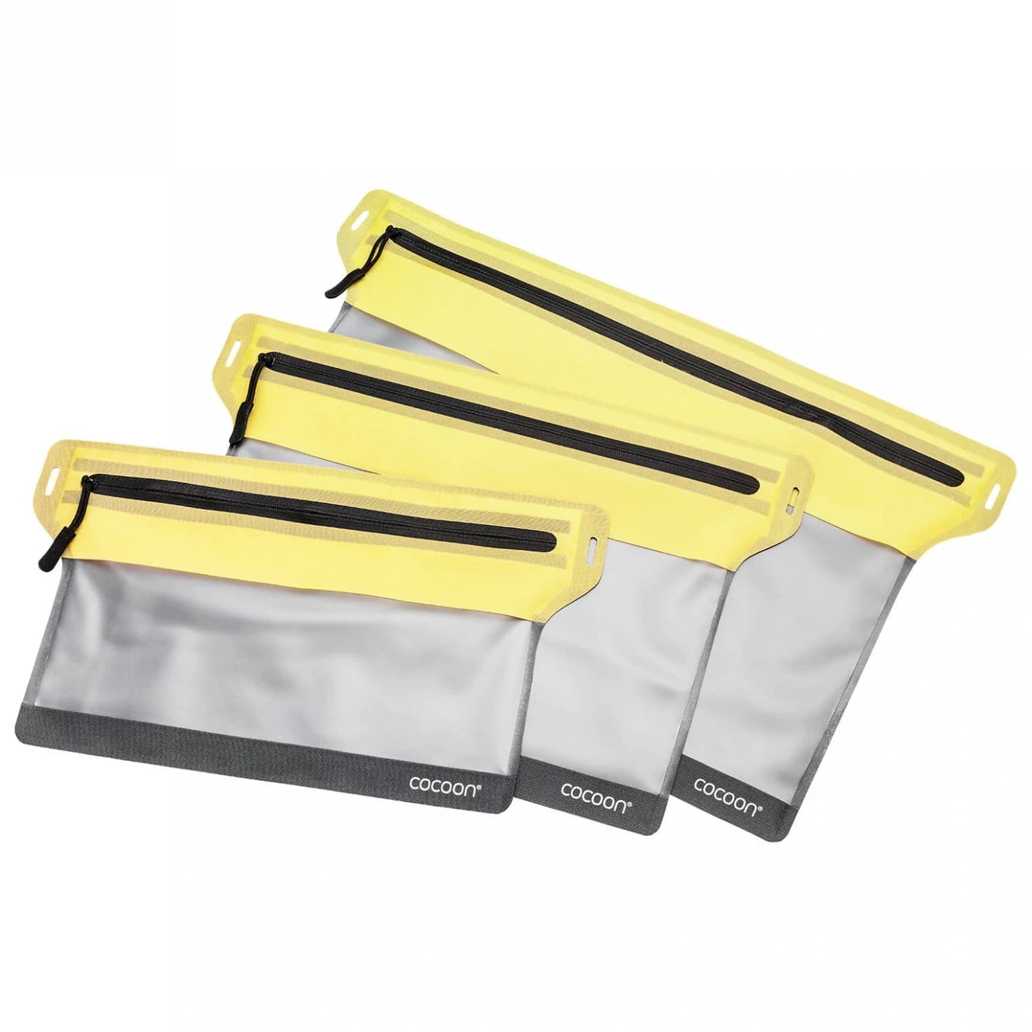Калъф за ценности Cocoon Zippered Flat Document Bags Valuables pouch - Grey / Yellow