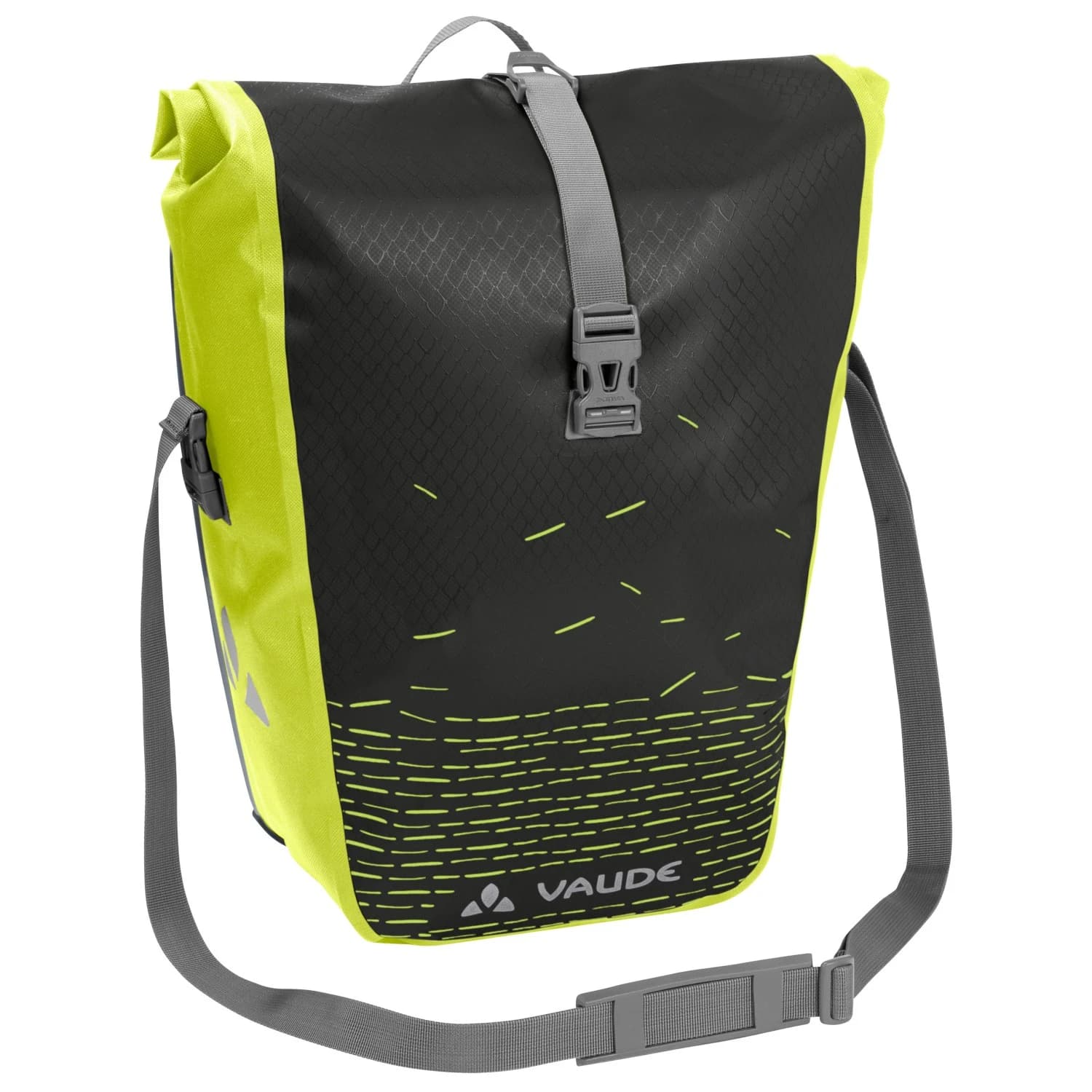 Велосипедна дисага Vaude Aqua Back Print Single Pannier - Black / Bright Green