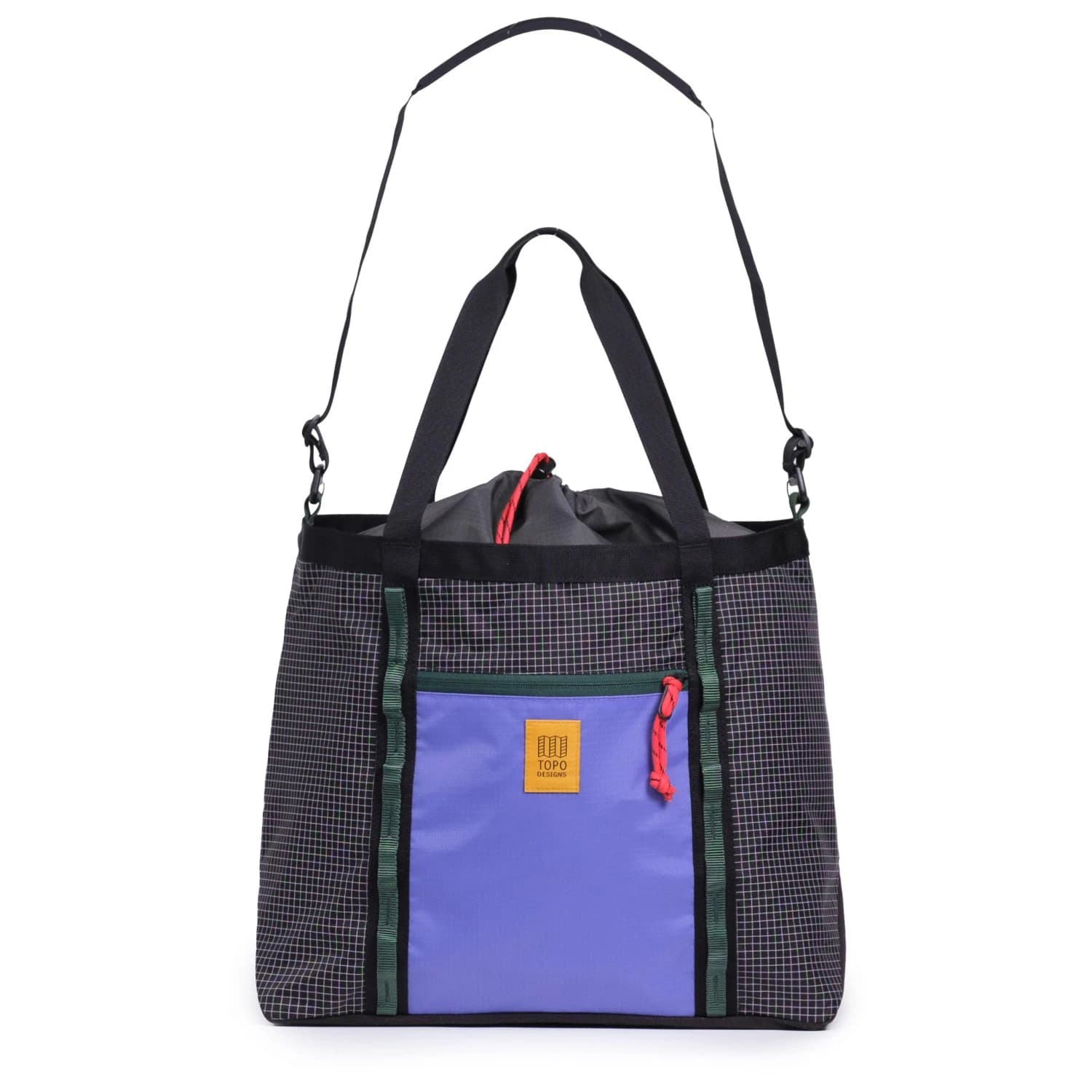 Чанта за рамо Topo designs Mountain Utility Tote Shoulder bag - Grid / Very Peri