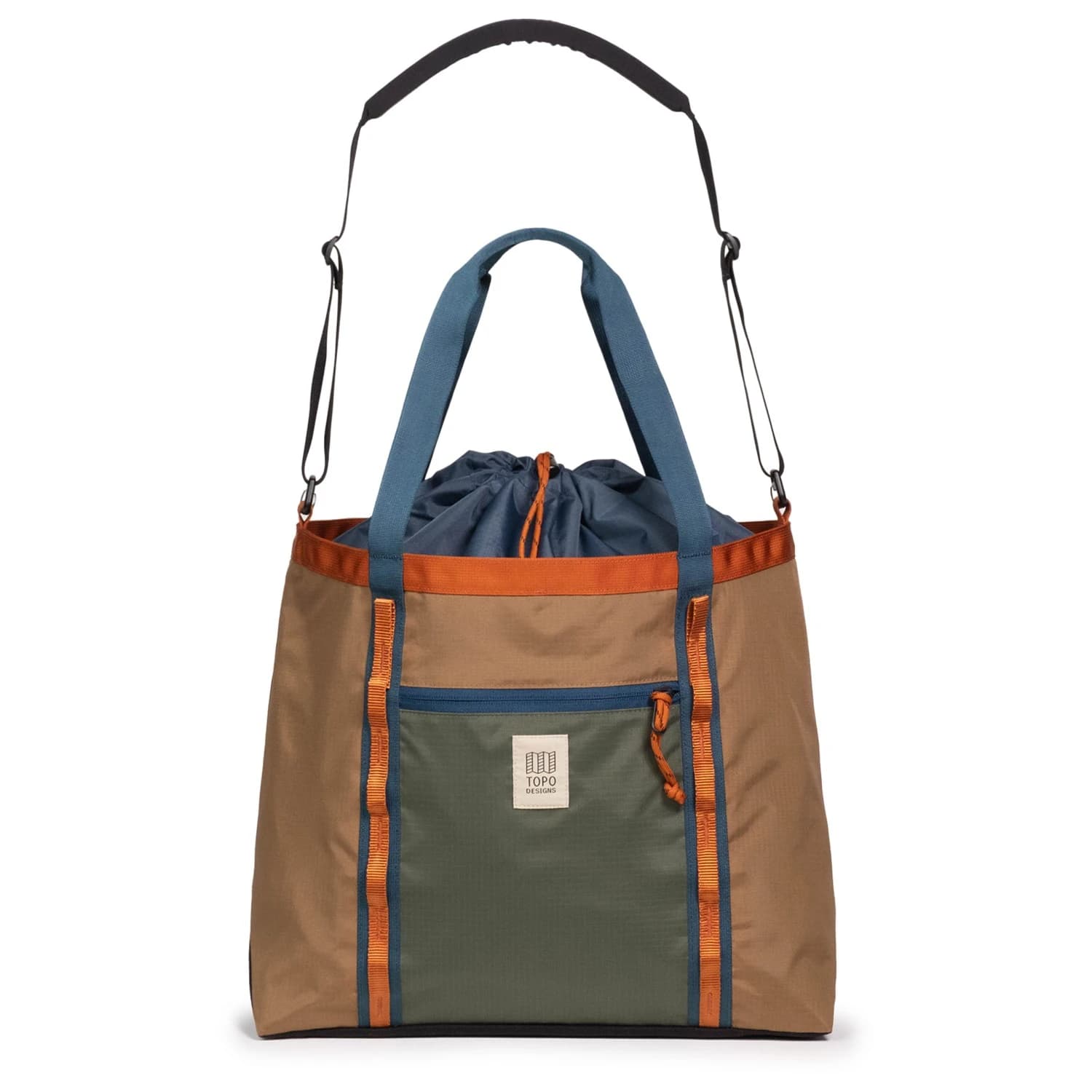Чанта за рамо Topo designs Mountain Utility Tote Shoulder bag - Olive / Dark Khaki