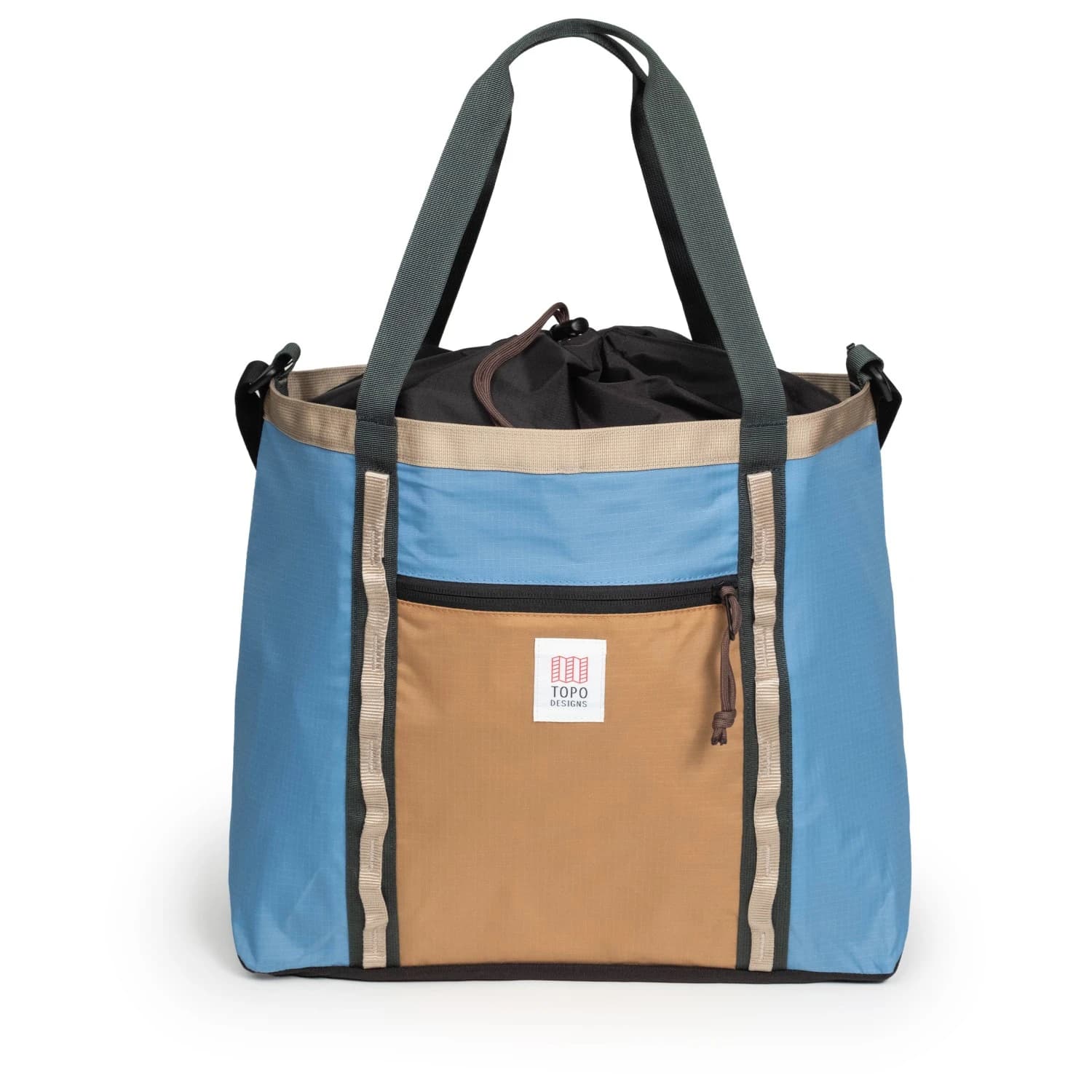 Чанта за рамо Topo designs Mountain Utility Tote Shoulder bag - River Blue / Brown Oak