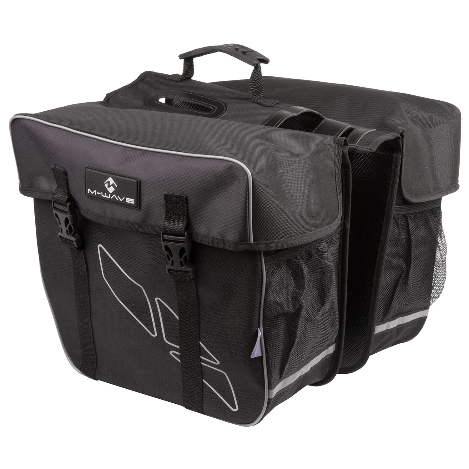 Велосипедна дисага M-wave Amsterdam Double Pannier - Black / Grey
