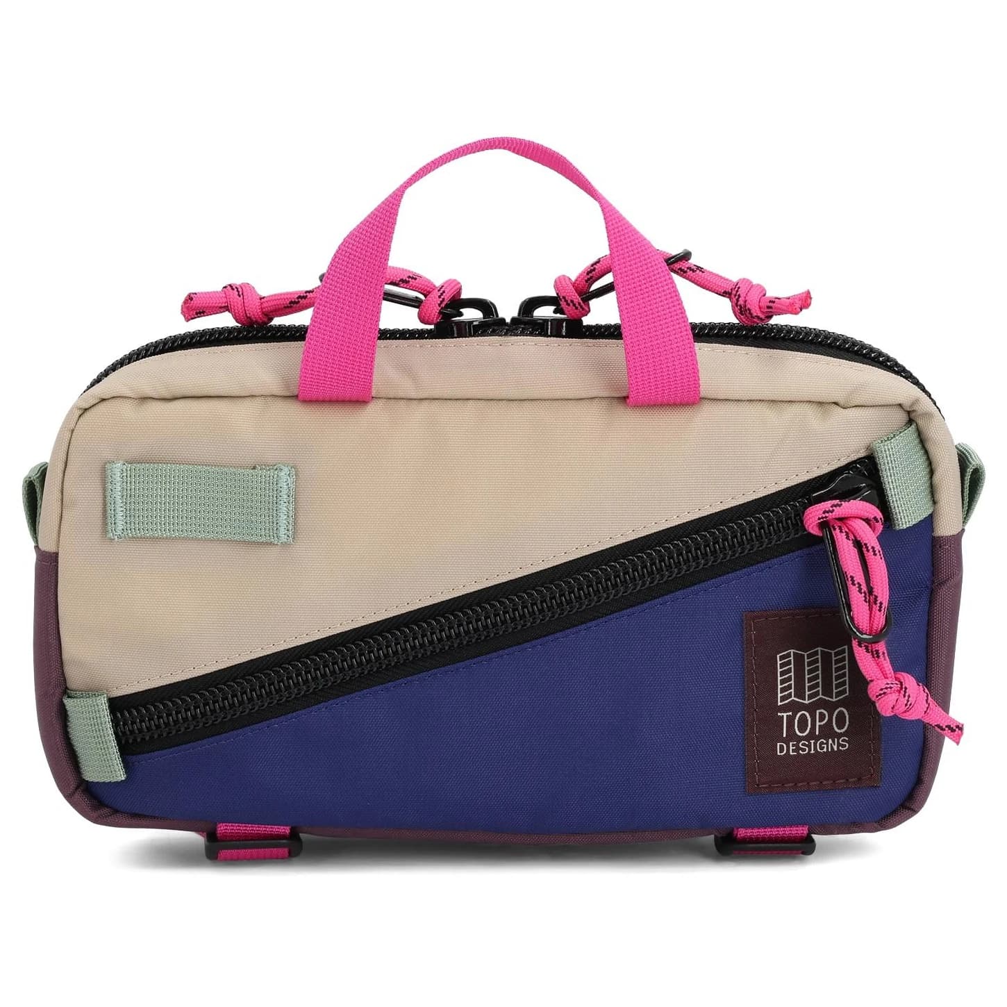 Чанта за кръст Topo designs Mini Quick Pack Hip bag - Cobblestone / Aura