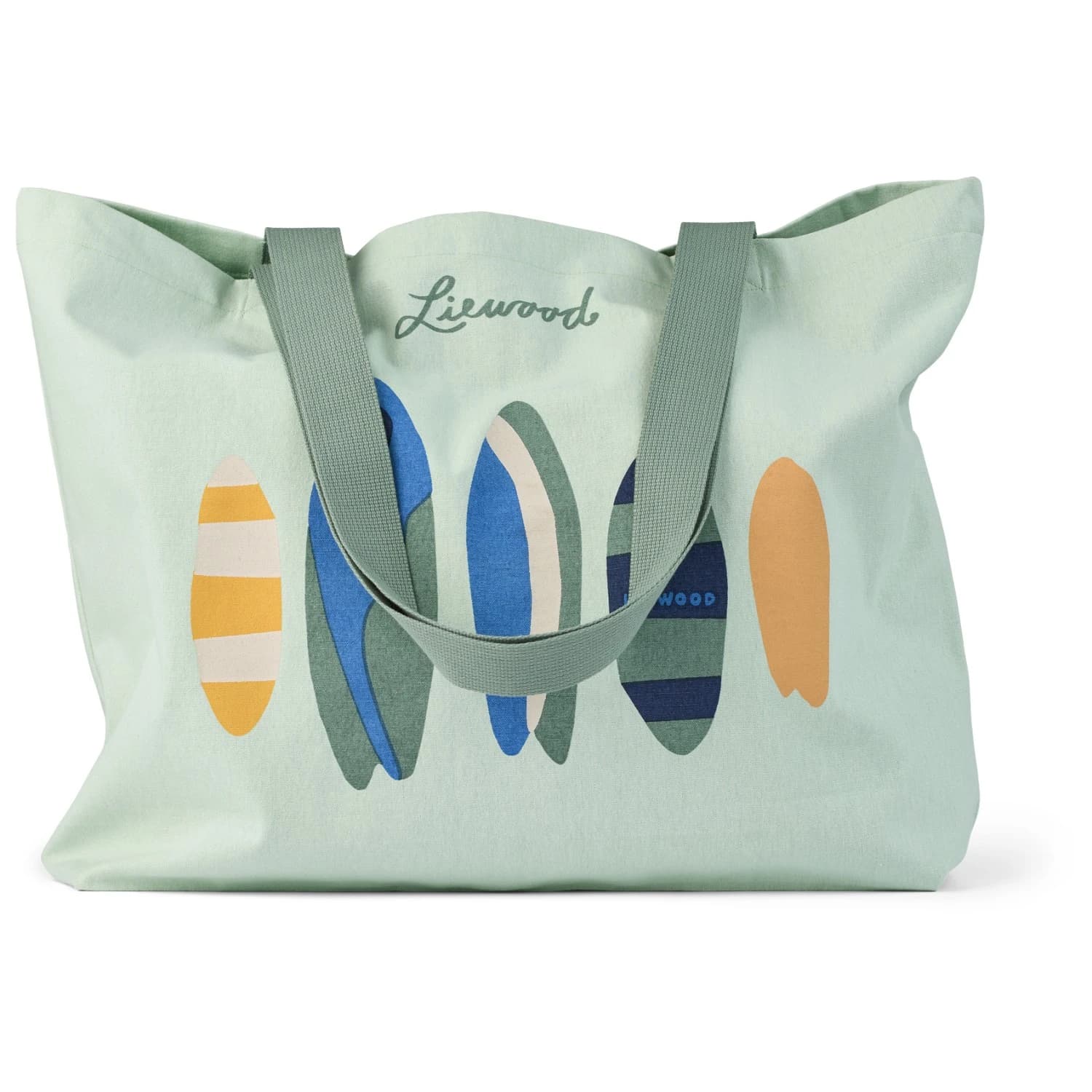 Детска чанта за рамо Liewood Kid's Big Totebag Shoulder bag - Boards / Light Peppermint