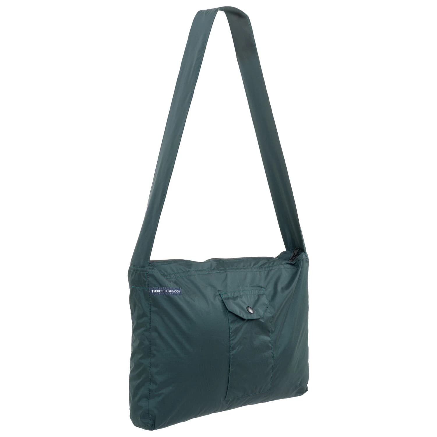 Чанта за рамо Ticket to the moon Zipper Bag Water Resistant Shoulder bag - Dark Green