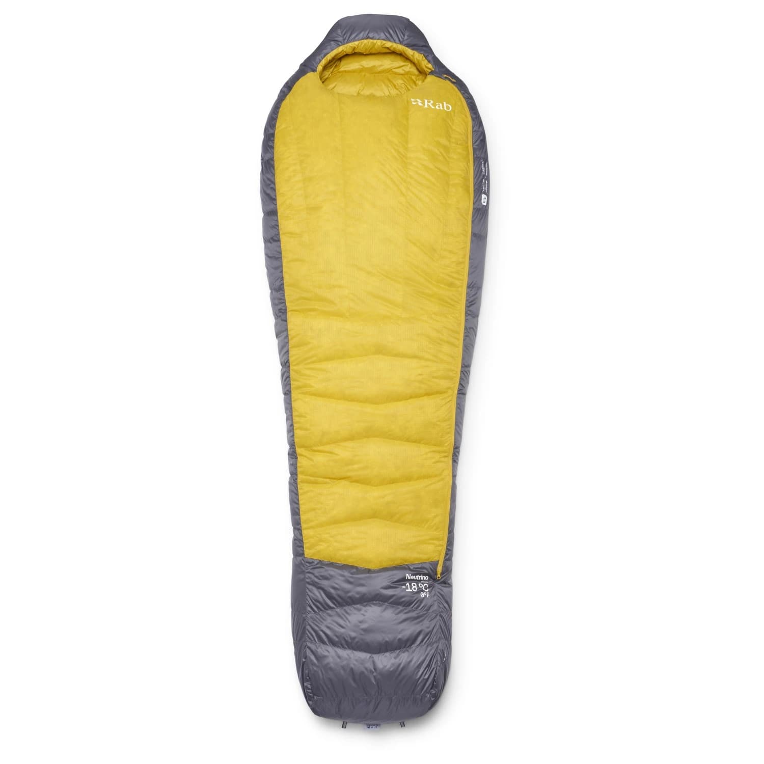 Пухен спален чувал Rab Neutrino -18C / 0F Down sleeping bag - Graphene / Dark Pollen