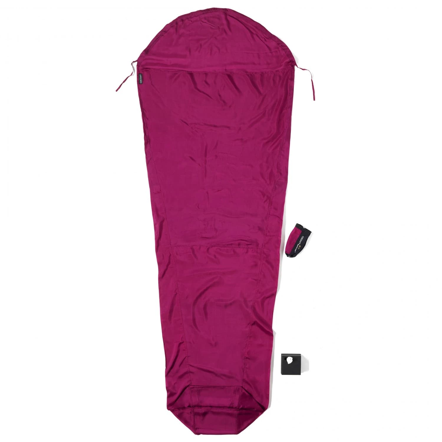 Вътрешен чувал Cocoon MummyLiner Silk Economy Line Travel sleeping bag - Mulberry Red