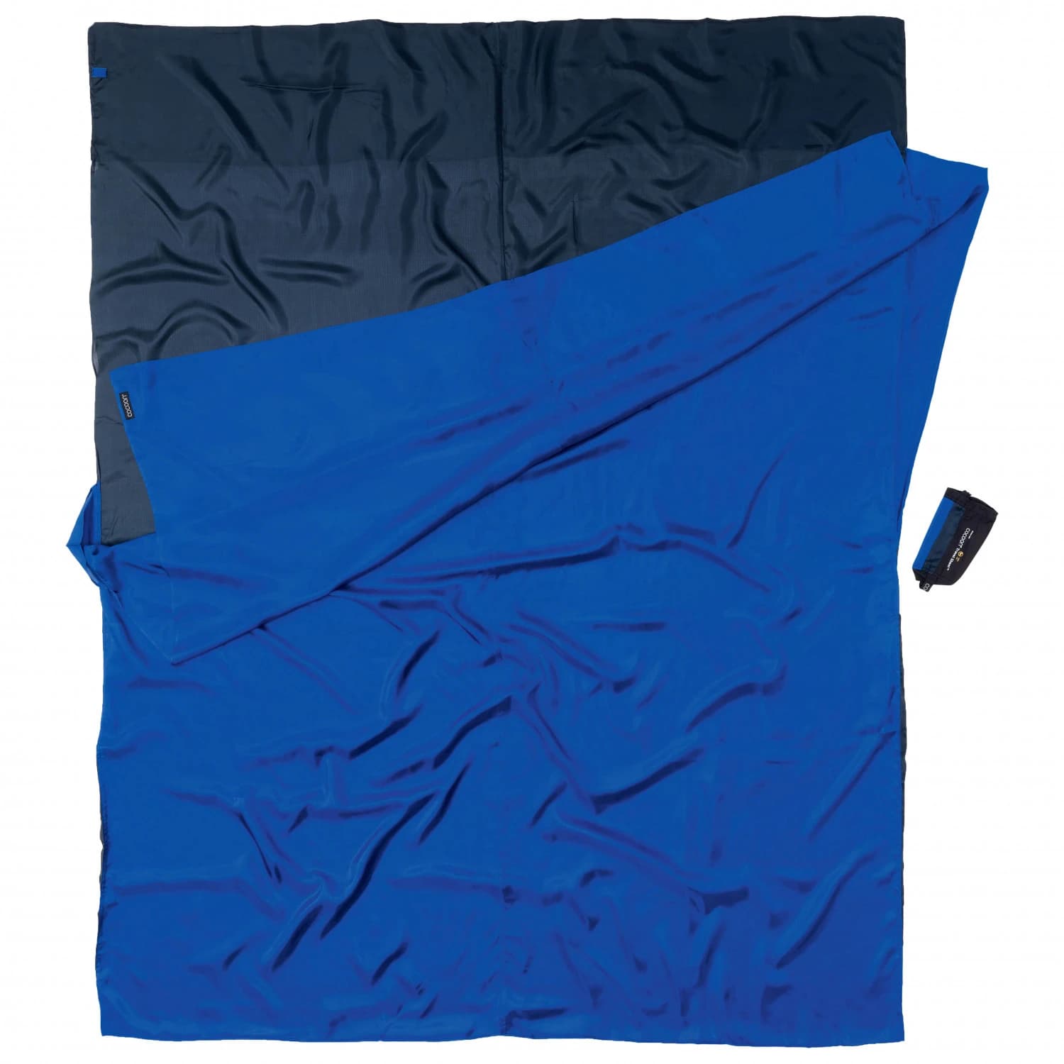 Вътрешен чувал Cocoon TravelSheet Doublesize Silk Travel sleeping bag - Tuareg / Ultramarine Blue