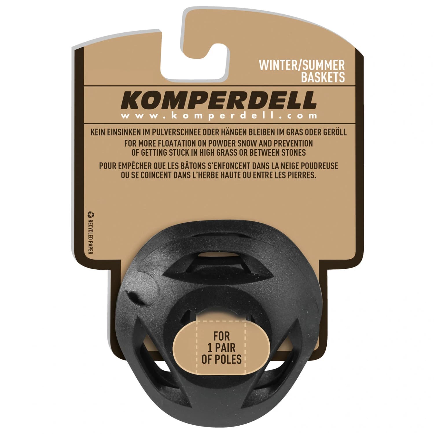 Аксесоар за щеки Komperdell Large UL Vario Replacement basket - Black