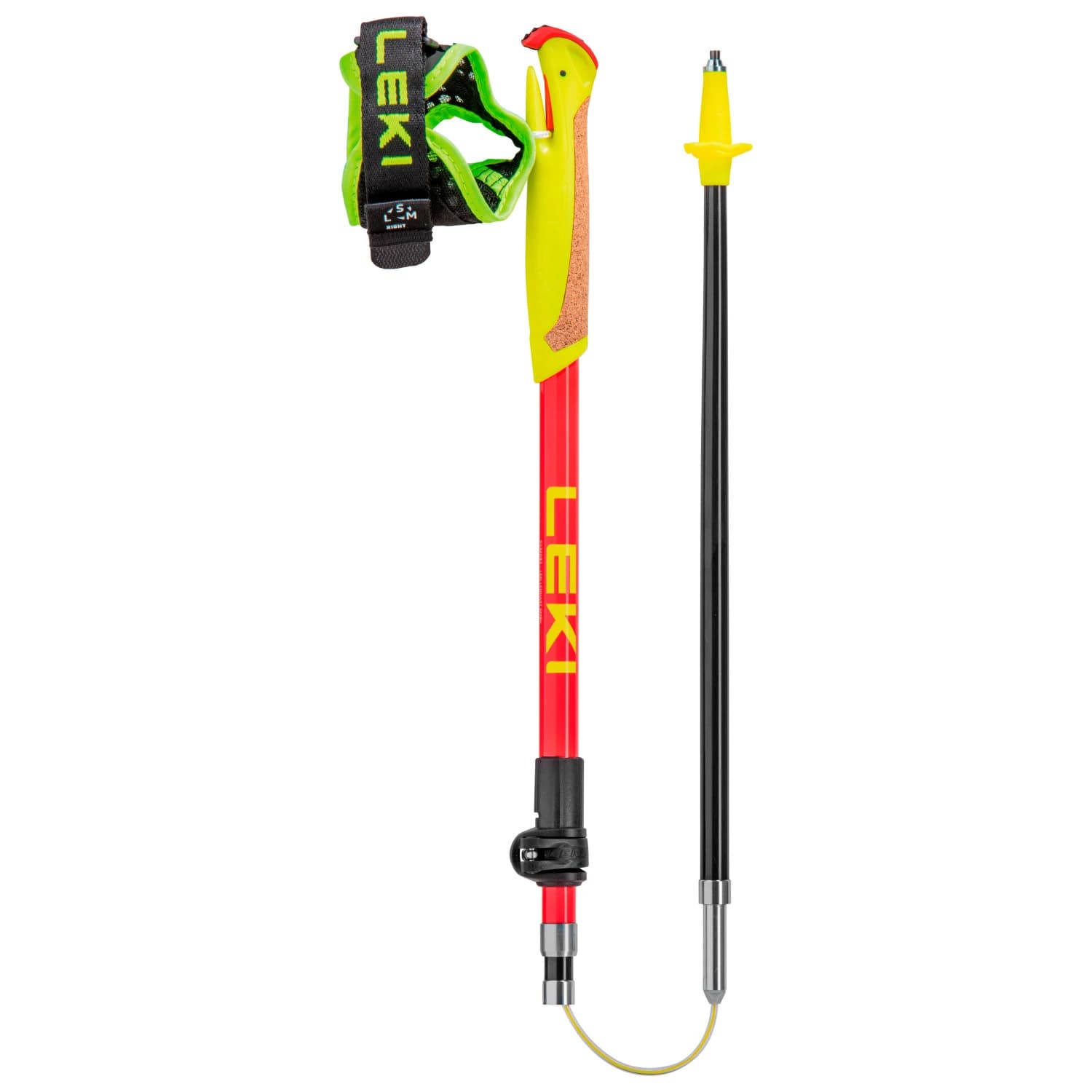 Детски щеки за бягане Leki Kid's Ultratrail FX Junior Running poles - Naturalcarbon / Bright Red / Neon Yellow