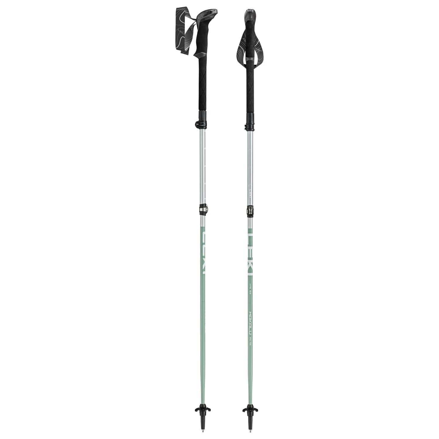 Туристически щеки Leki Makalu FX TA Compact Walking poles - Silver / Greygreen / White