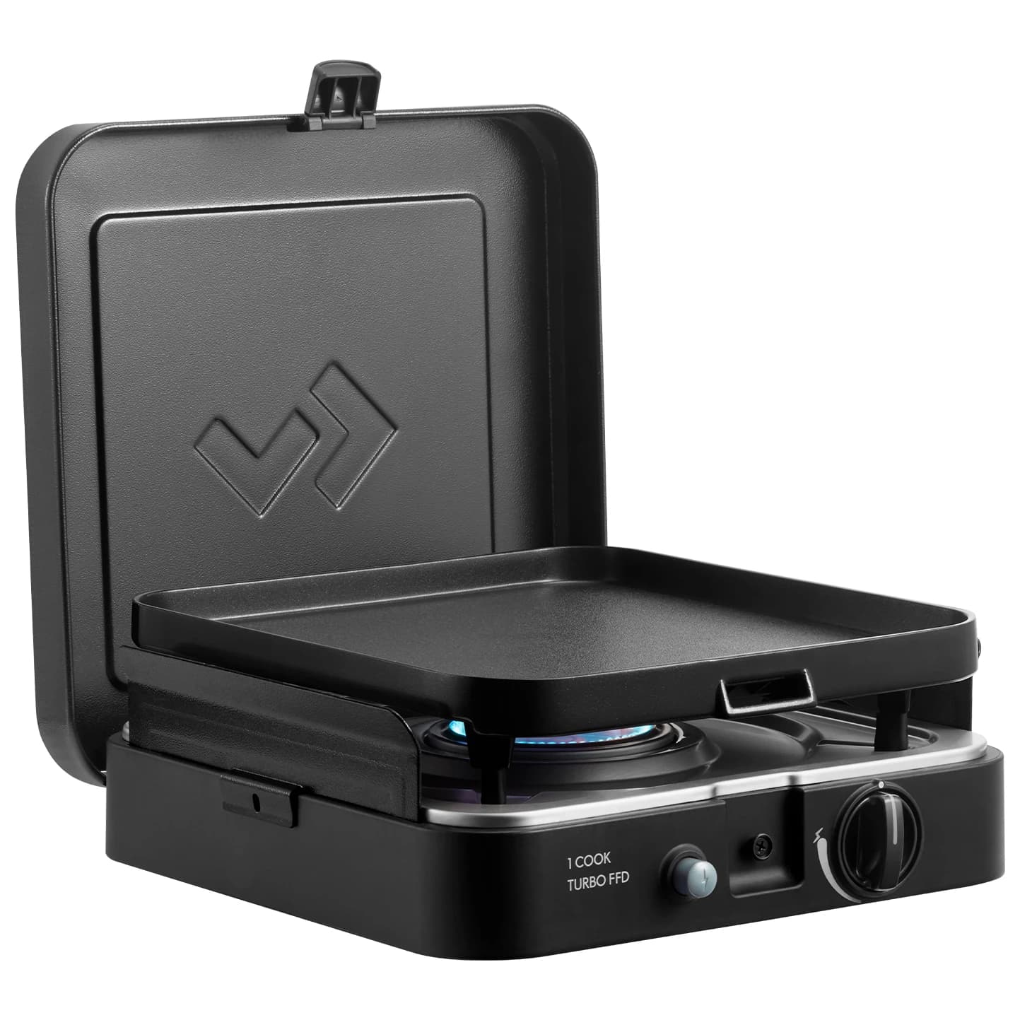 Газов котлон Cadac-dometic 1 Cook Turbo FFD Flat Grill Plate 30mbar Gas stove - Black / Black