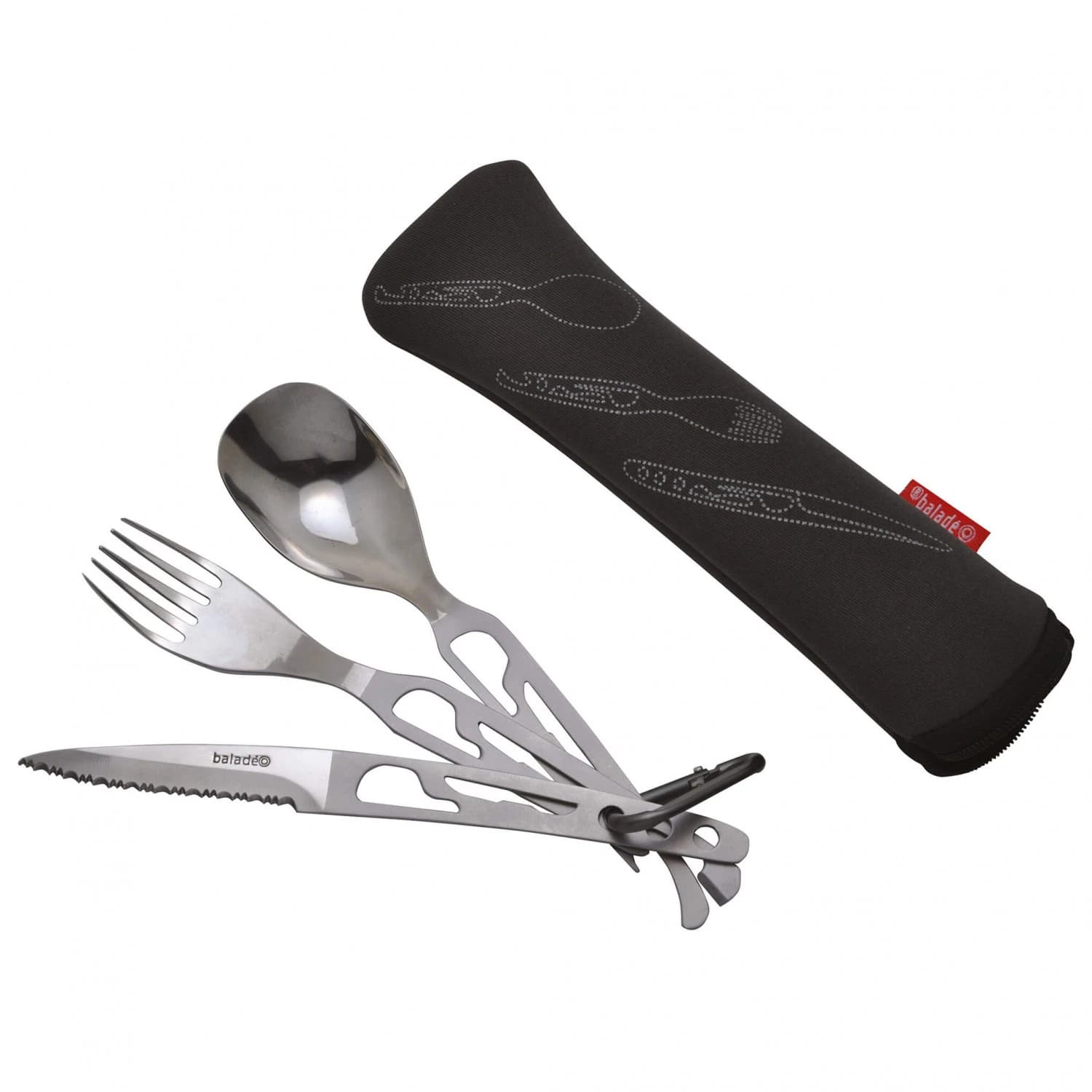 Комплект прибори Baladéo Basecamp Cutlery Set - Black
