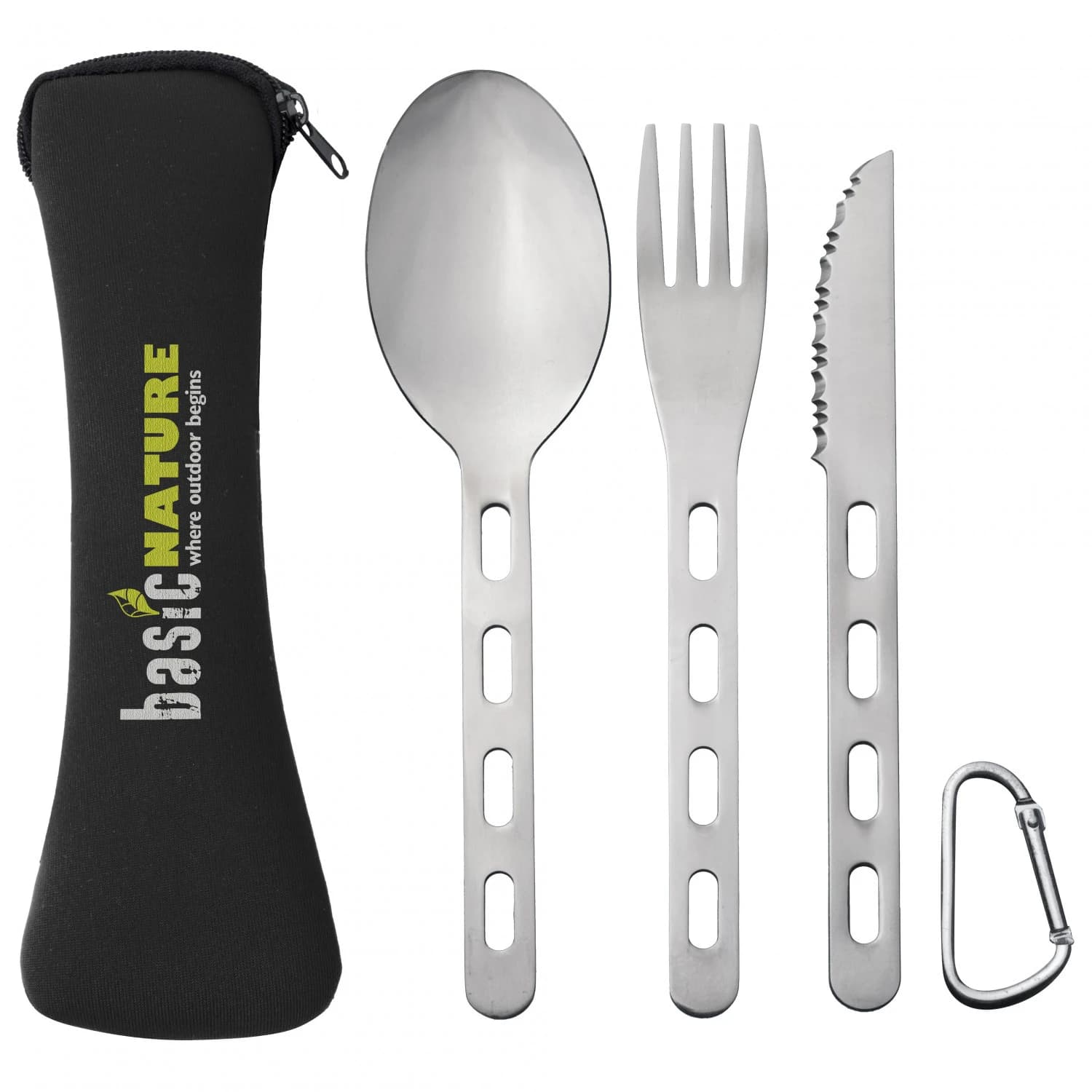 Комплект прибори Origin outdoors Besteckset Biwak 'Backcountry' - Stainless Steel