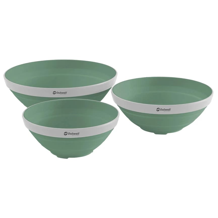 Комплект съдове Outwell Collaps Bowl Set Bowl - Shadow Green