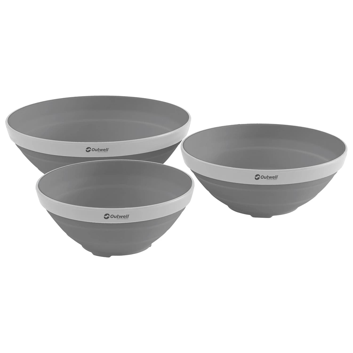 Комплект съдове Outwell Collaps Bowl Set Bowl - Grey Mist