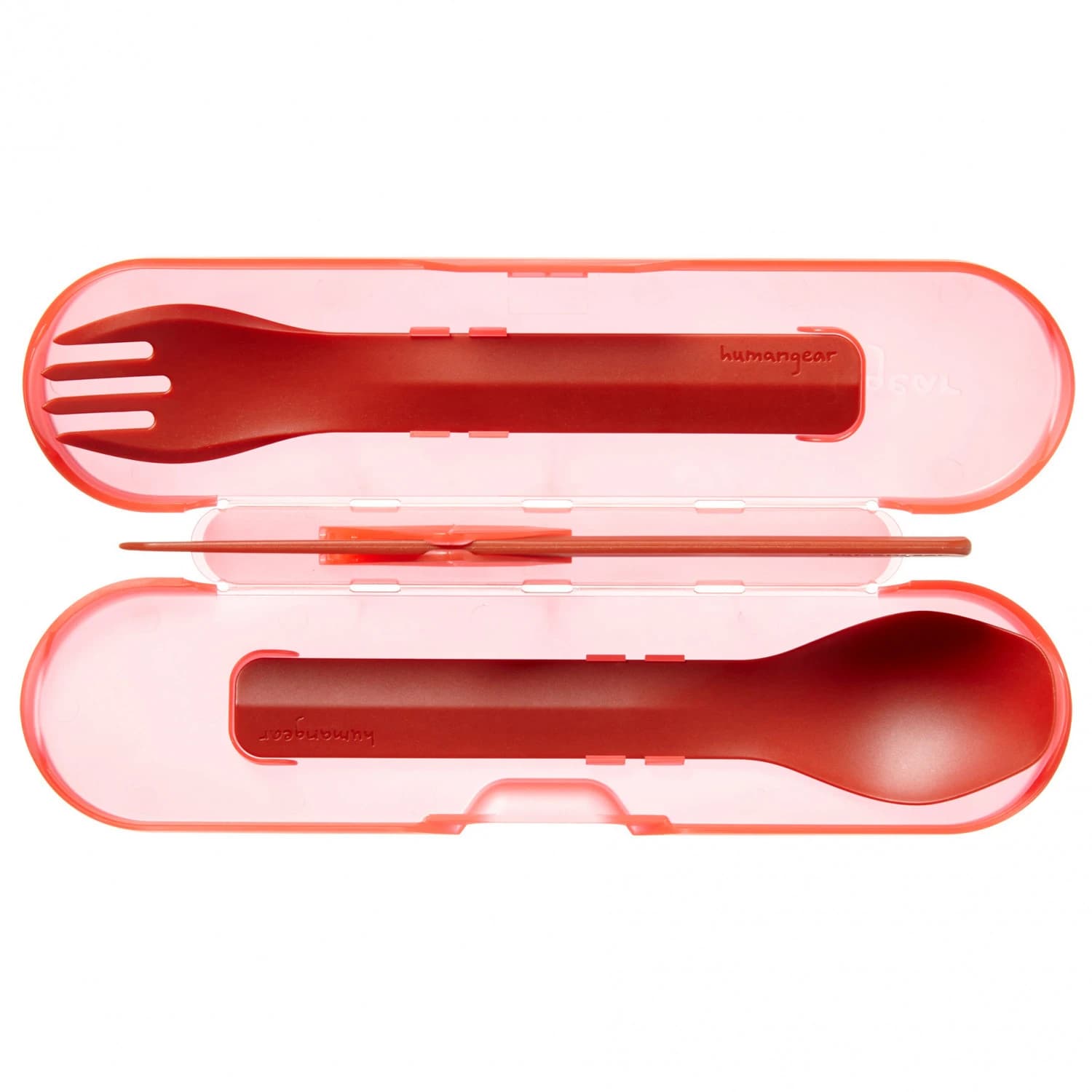 Комплект прибори Humangear Besteck GoBites Trio Cutlery set - Red