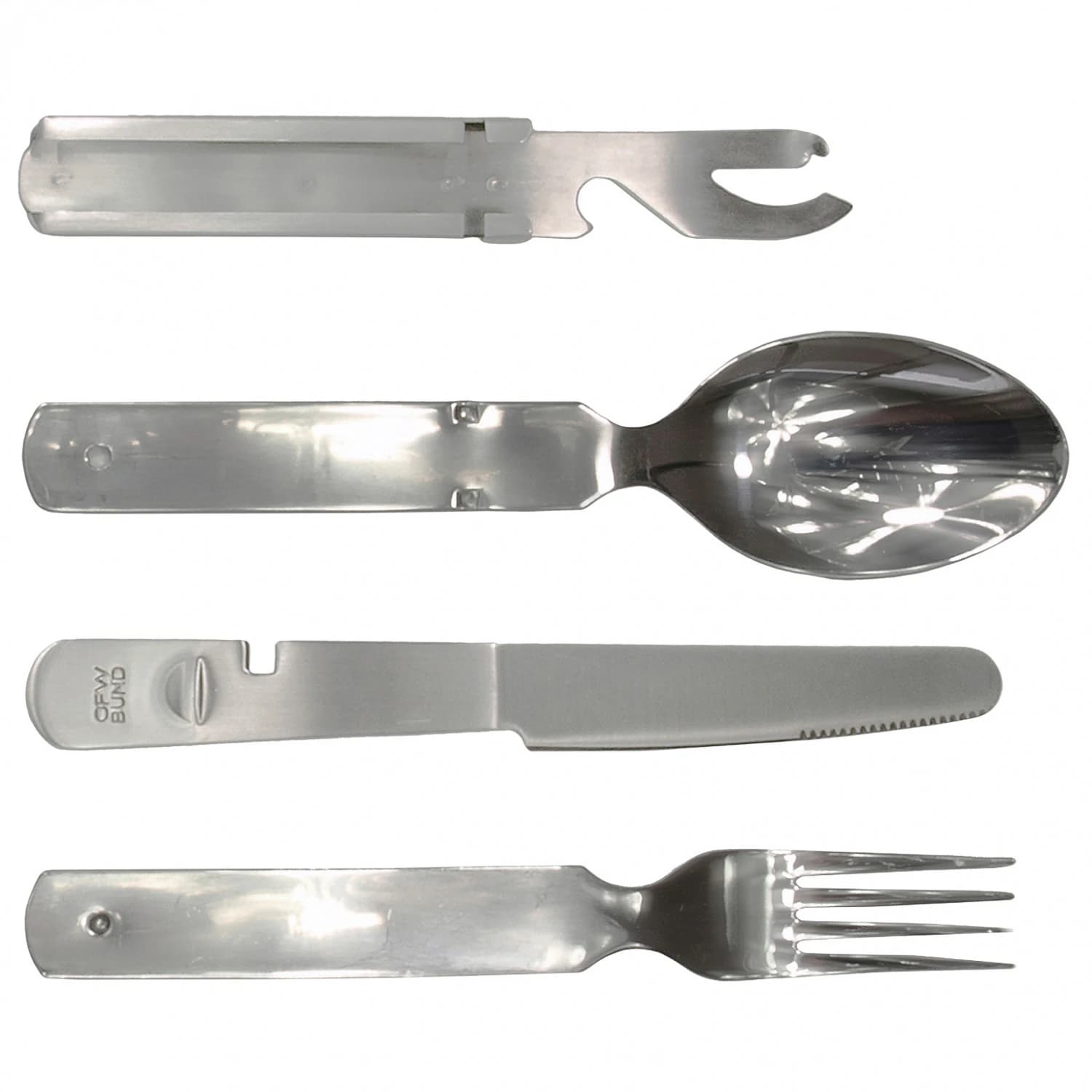 Комплект прибори Origin outdoors Bundeswehrbesteck Das Original Cutlery set - Stainless Steel