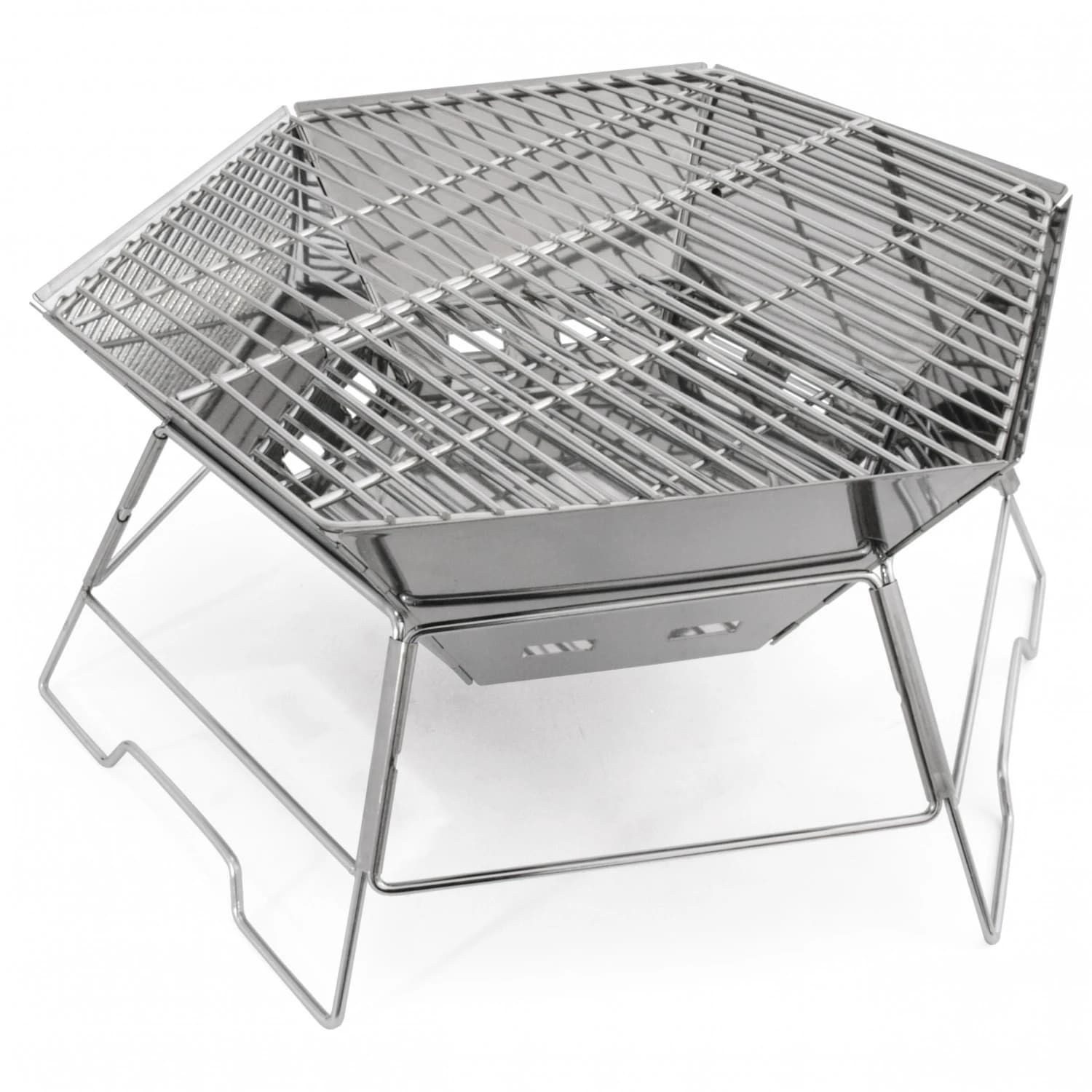 Скара (BBQ) Origin outdoors Grill- Und Feuerschale Hexagon Grill - Stainless Steel