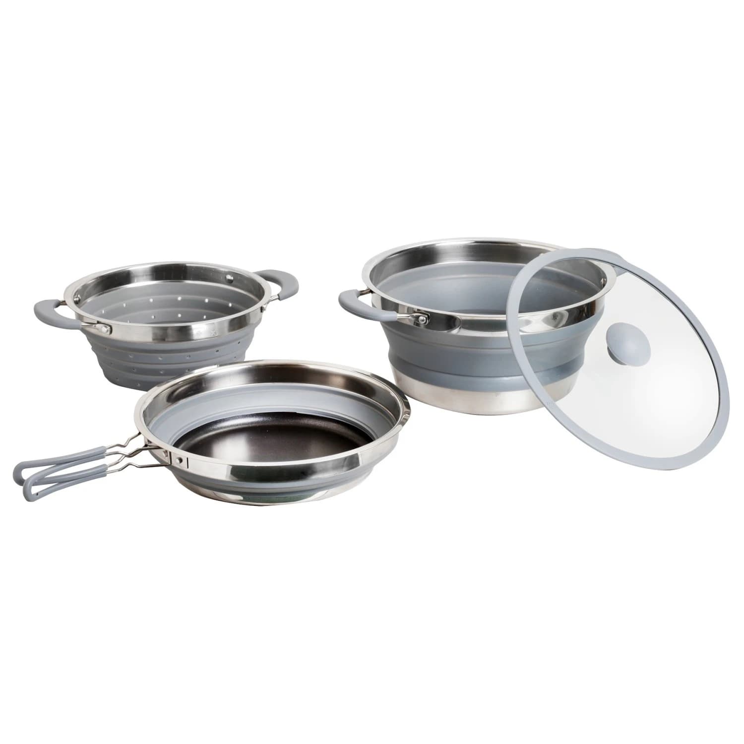 Комплект съд Brunner Volcano Pasta al Volo Fold-Away Pot set - Grey / Silver