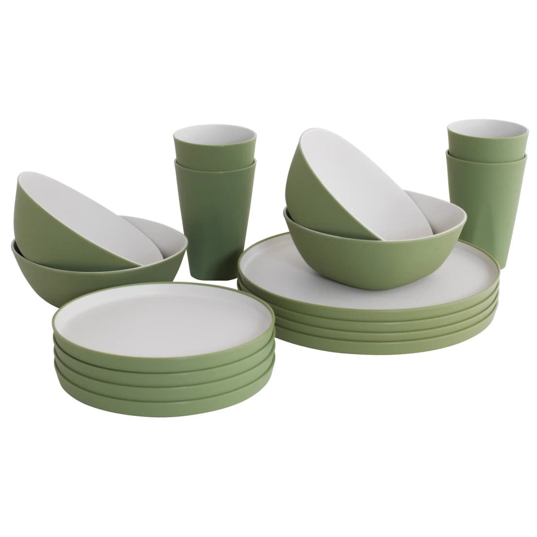 Комплект съдове Outwell Gala Geschirrr-Set 4 Personen Set of dishes - Green / Grey