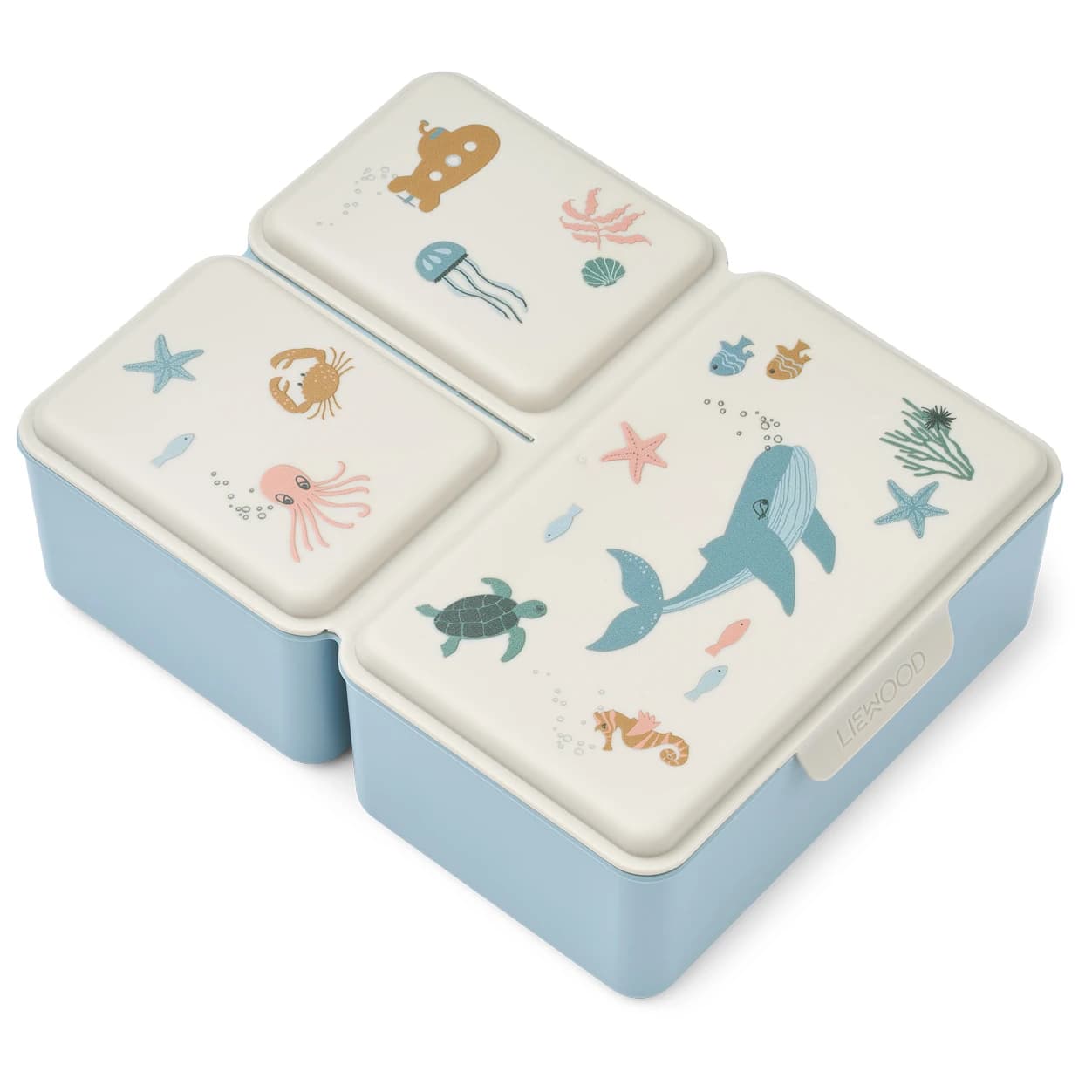 Детски контейнер за храна Liewood Kid's Driss Lunchbox Food storage - Sea Creature / Sandy
