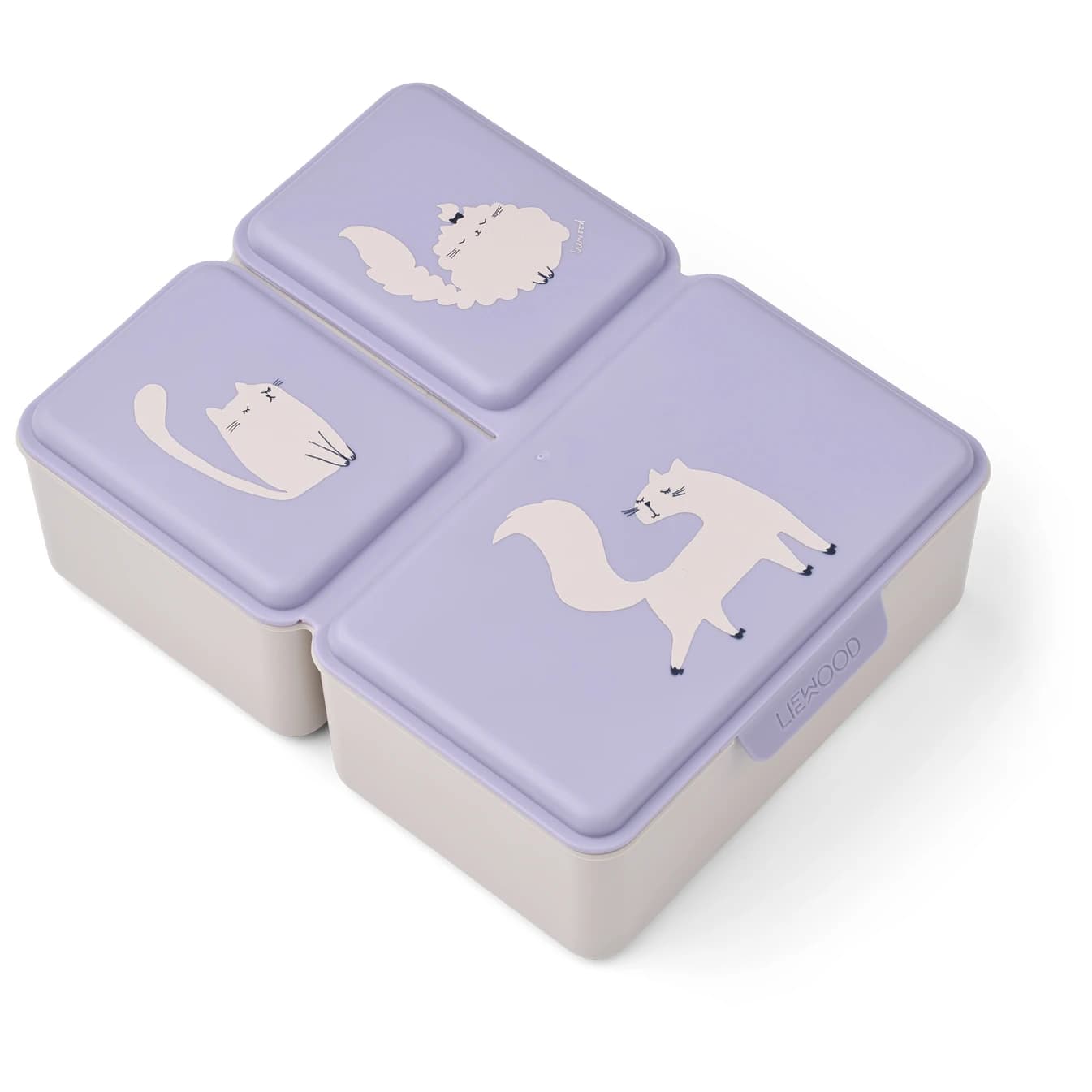 Детски контейнер за храна Liewood Kid's Driss Lunchbox Food storage - Cat / Warm Lilac