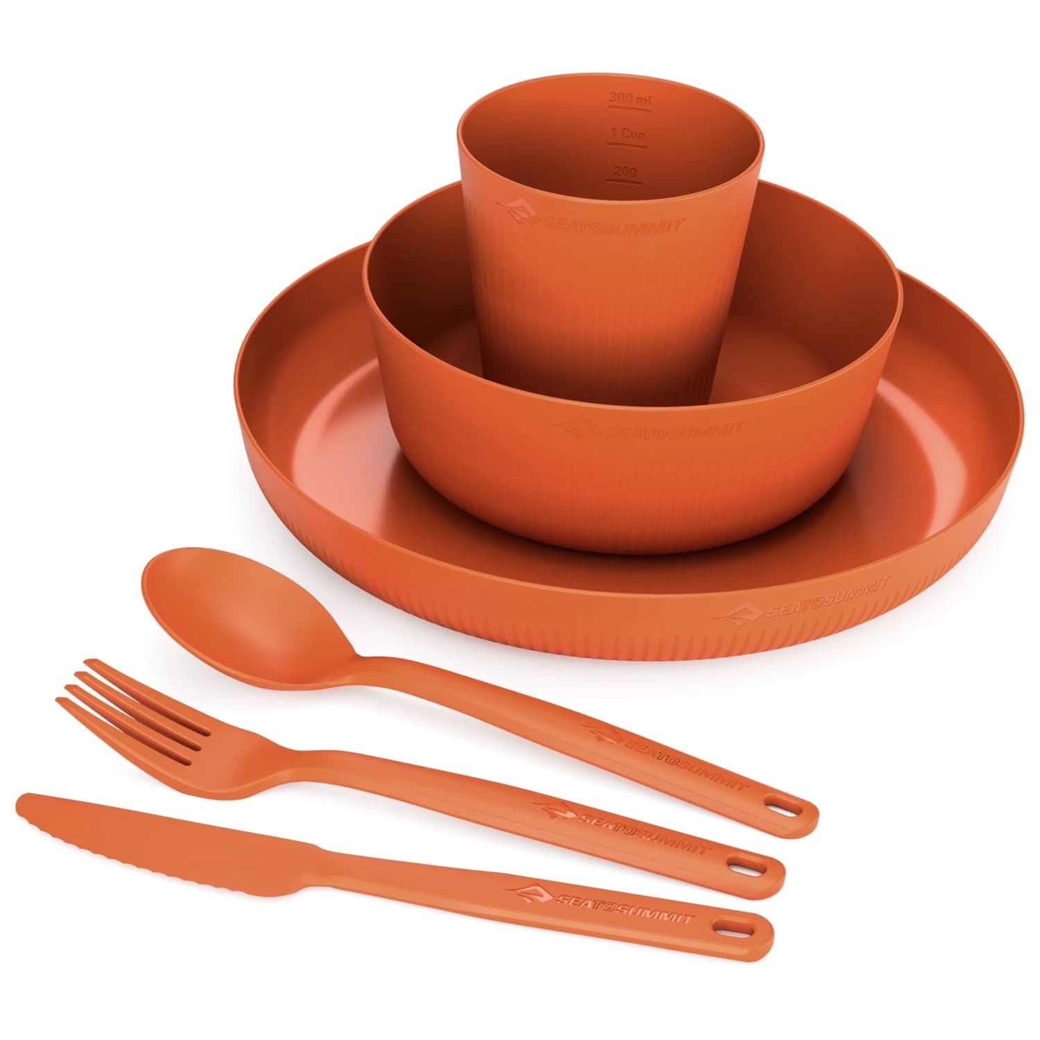 Комплект съдове Sea to summit Camp Dinnerware Set with Mesh Sack Set of dishes - Burnt Orange