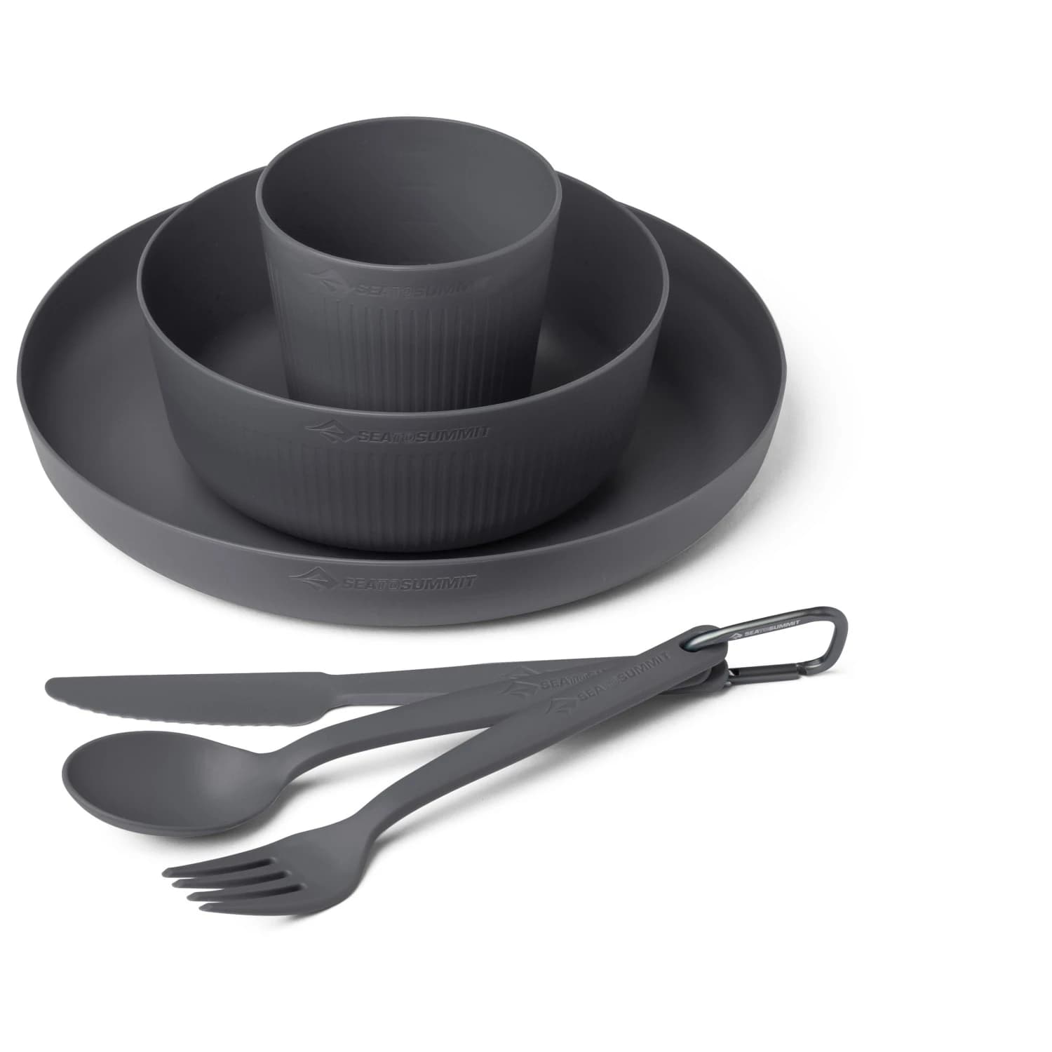 Комплект съдове Sea to summit Camp Dinnerware Set with Mesh Sack Set of dishes - Charcoal