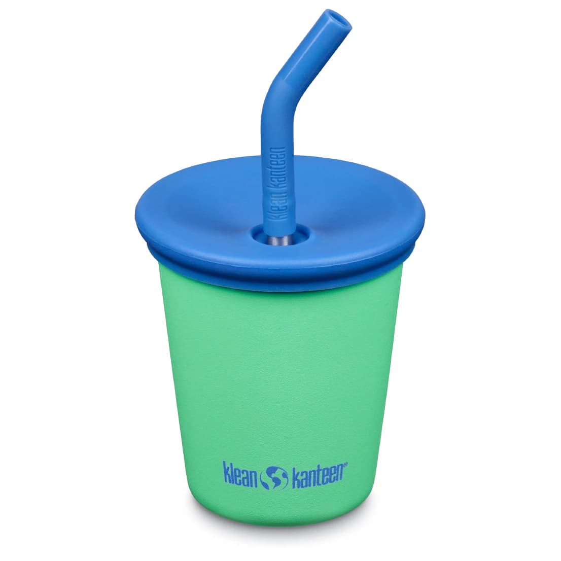 Детска чаша Klean kanteen Kid's Steel Cup with Straw Lid Mug - Spring Bud