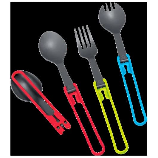 Комплект прибори Msr Folding Utensils 4-Pack Cutlery set - Red / Gray