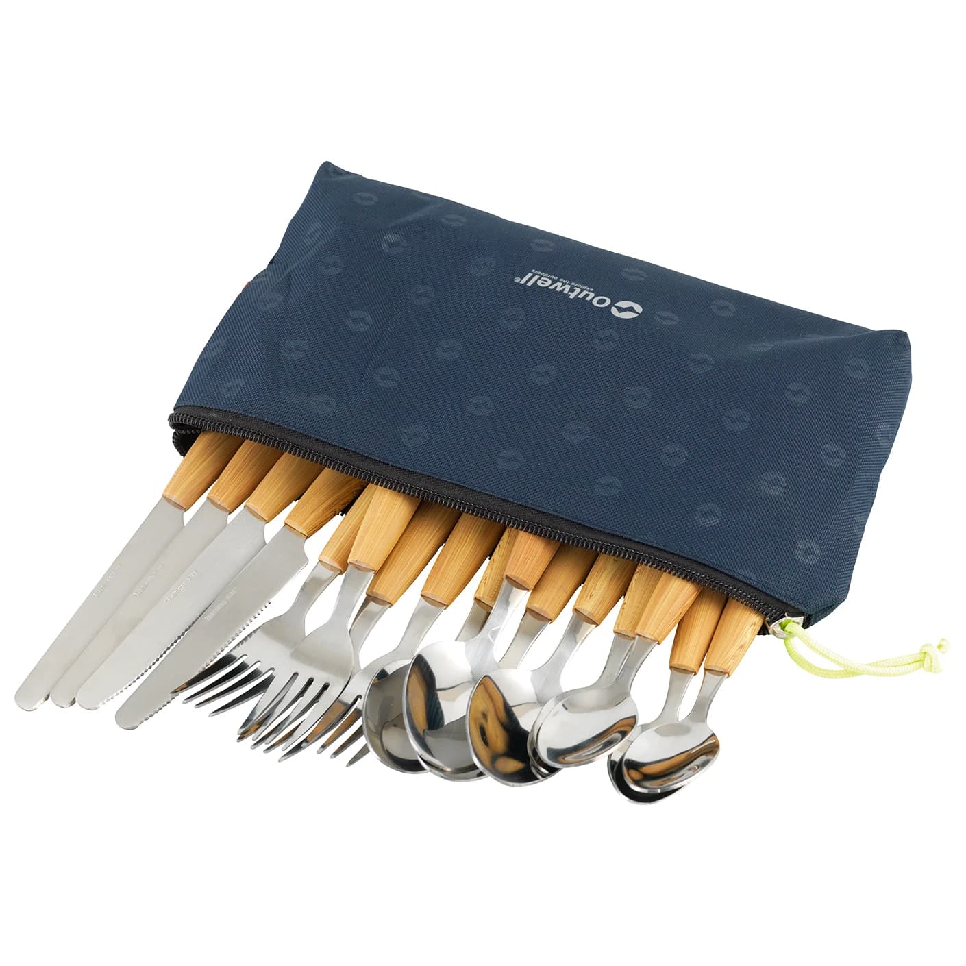 Комплект прибори Outwell Besteckset mit Tasche Cutlery set - Black