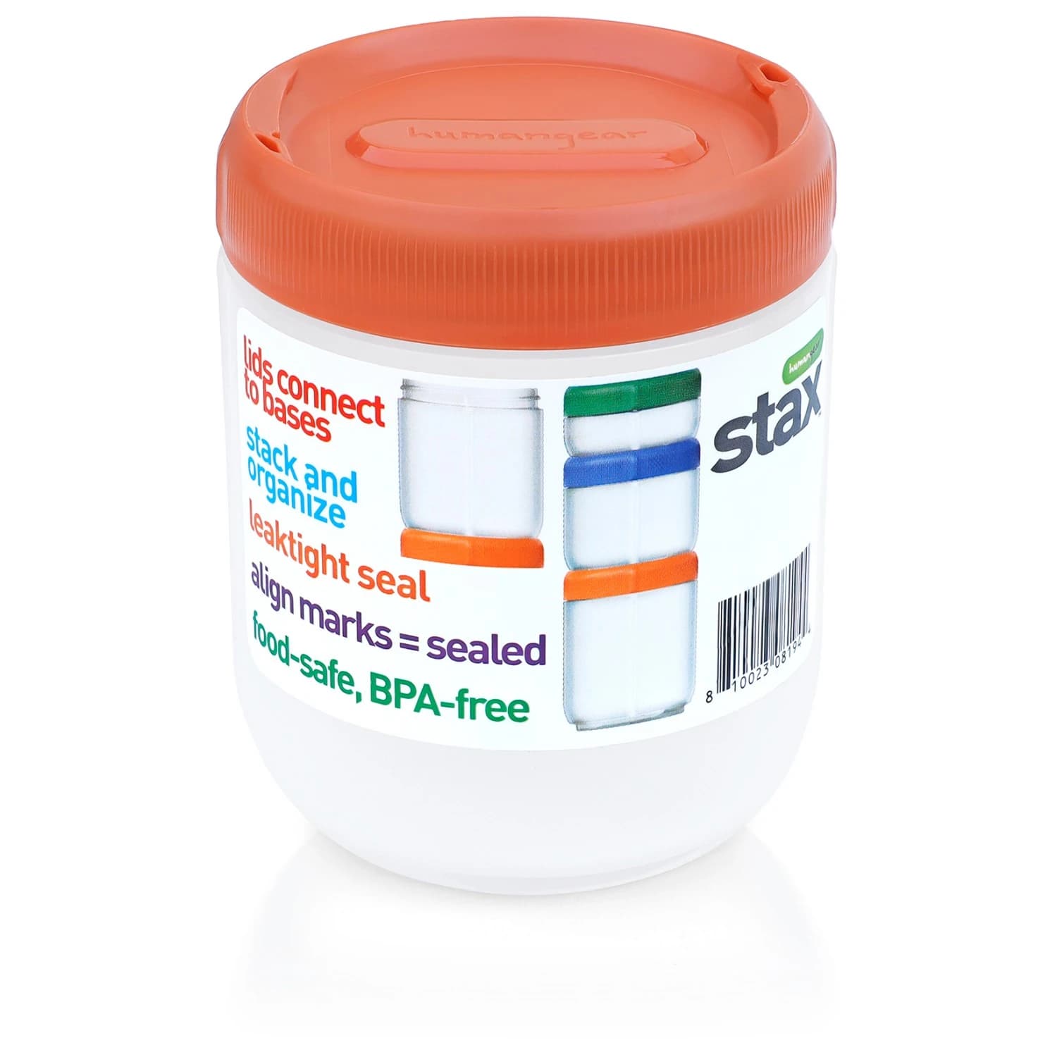 Кухненско пособие Humangear Stax M Food storage - Transparent / Orange