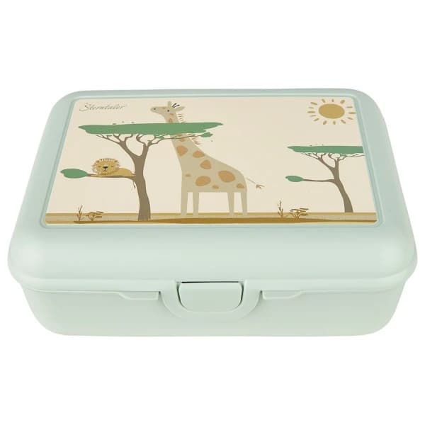 Детски контейнер за храна Sterntaler Kid's Kinderbrotdose mit Print Food storage - Blassgrün / Safari