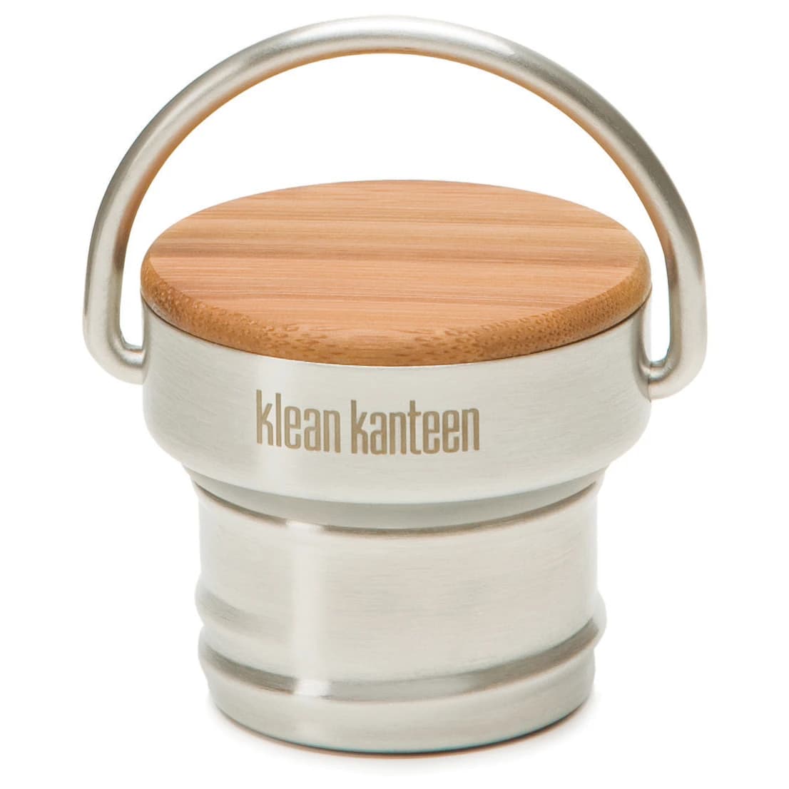 Капачка за бутилка Klean kanteen Bamboo Cap Sealing cap - Brushed Stainless