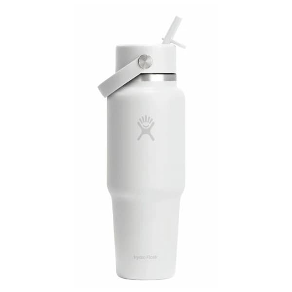 Бутилка за вода Hydro Flask Wide Flex Straw Travel Bottle Water bottle - White