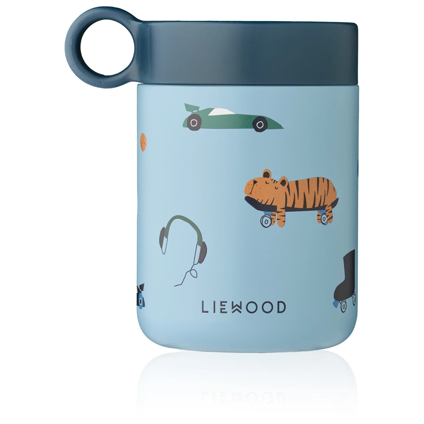 Детски контейнер за храна Liewood Kid's Kiani Printed Food Jar Food storage - Fun / Beach Blue