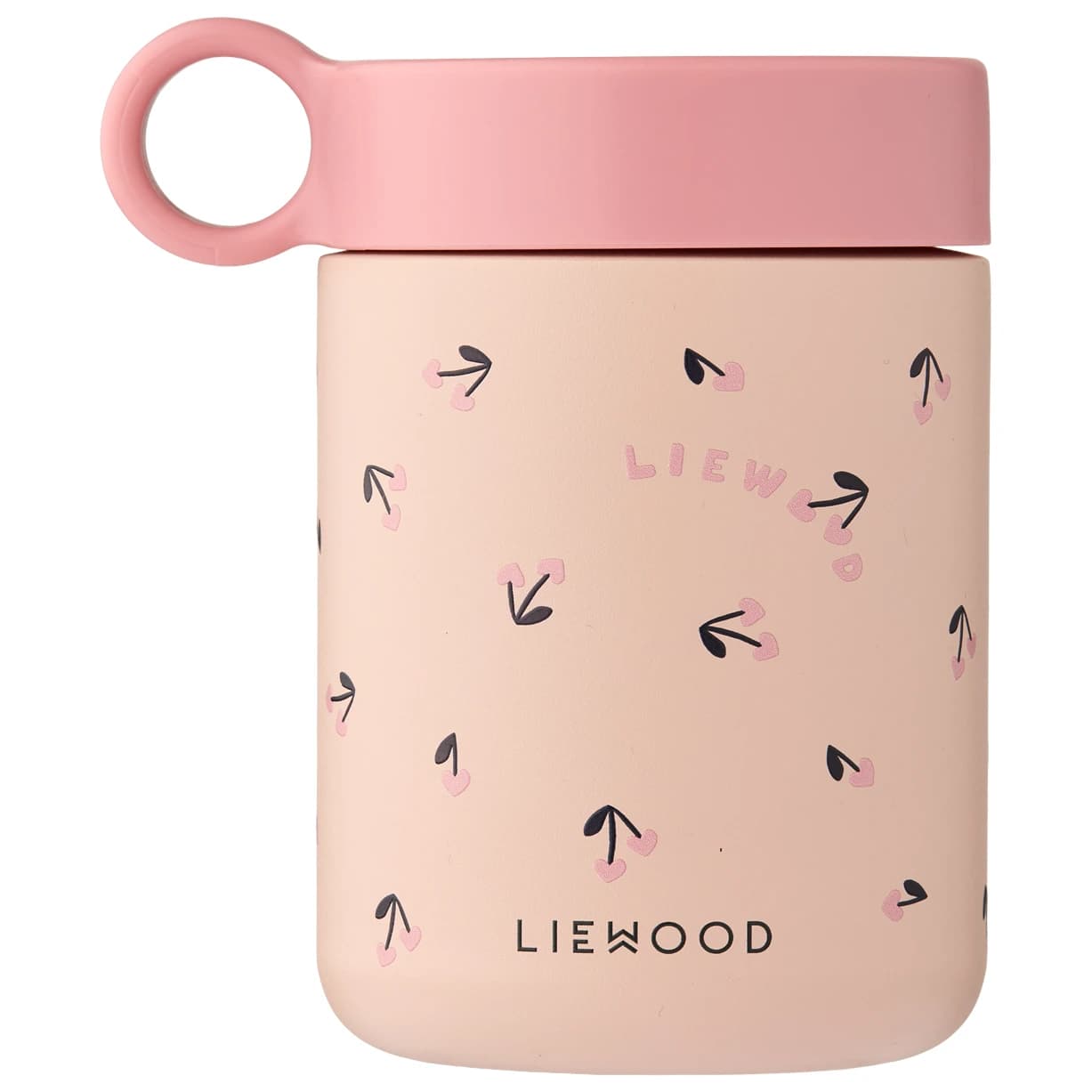 Детски контейнер за храна Liewood Kid's Kiani Printed Food Jar Food storage - Mini Cherry Heart / Rosey