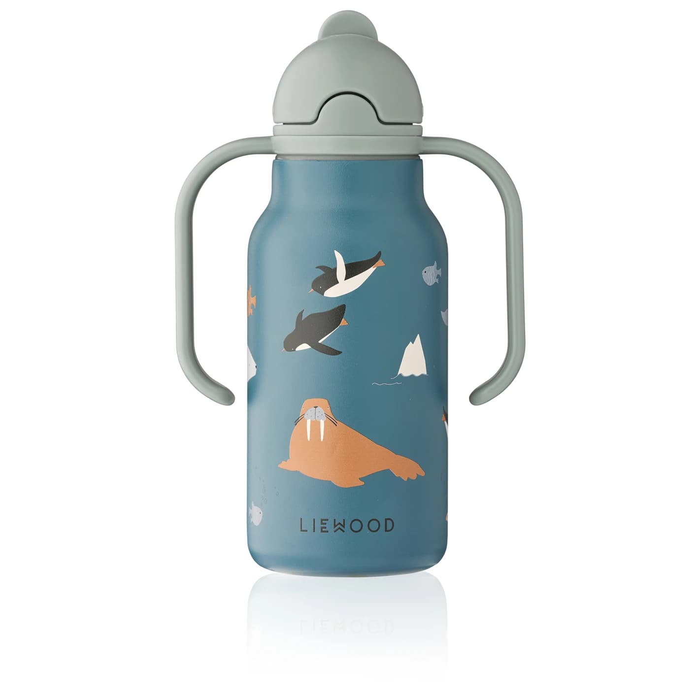 Детска бутилка за вода Liewood Kid's Kimmie Water Bottle - Arctic Sea / Ocean View