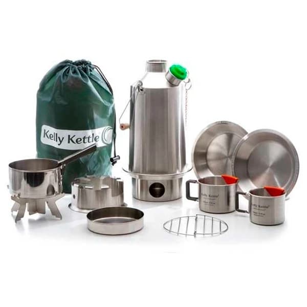 Котлон на твърдо гориво Kelly kettle Ultimate Base Camp Kit Solid fuel stoves - Stainless Steel