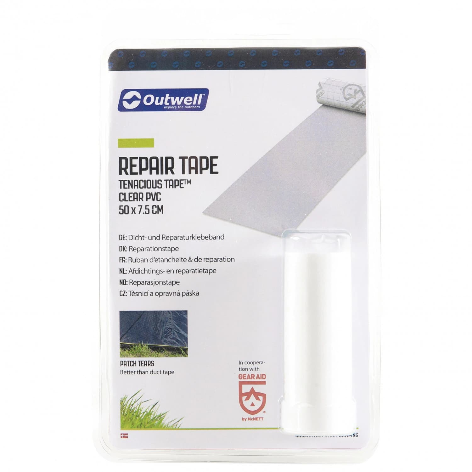 Поддръжка на екипировка Outwell Repair Tape Clear Repair tape - Black
