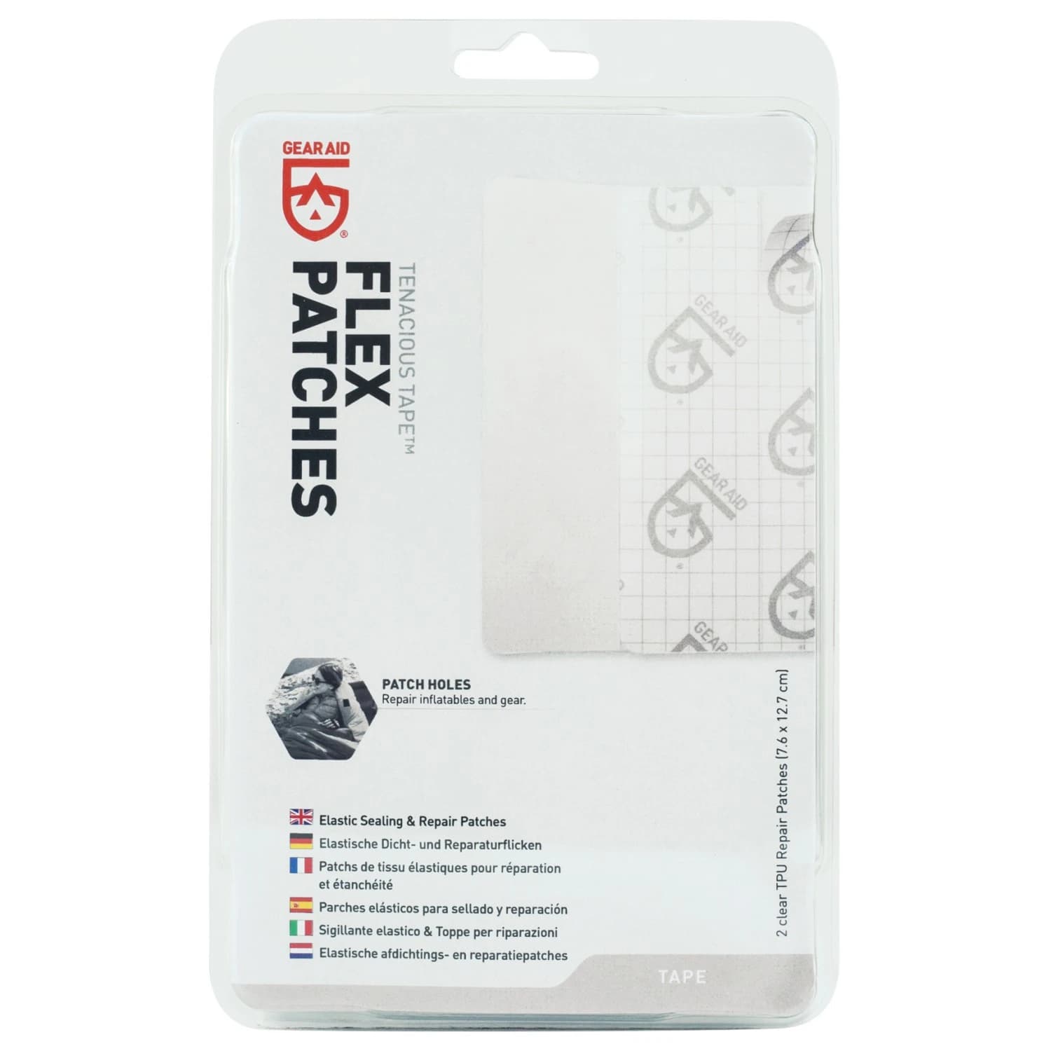 Поддръжка на екипировка Gearaid Tenacious Tape Flex Patches - Clear