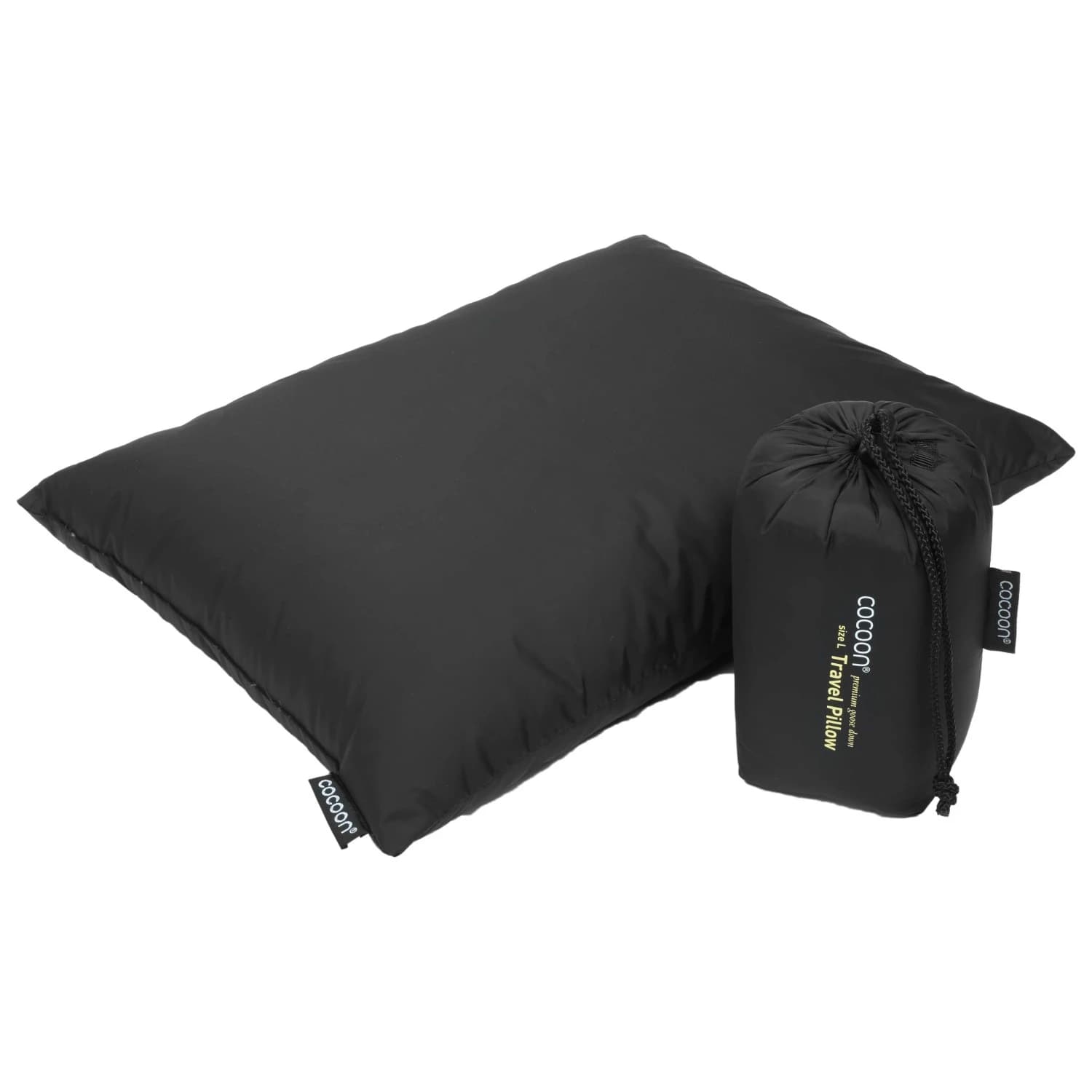Възглавница за пътуване Cocoon Travelpillow Daune Pillow - Charcoal